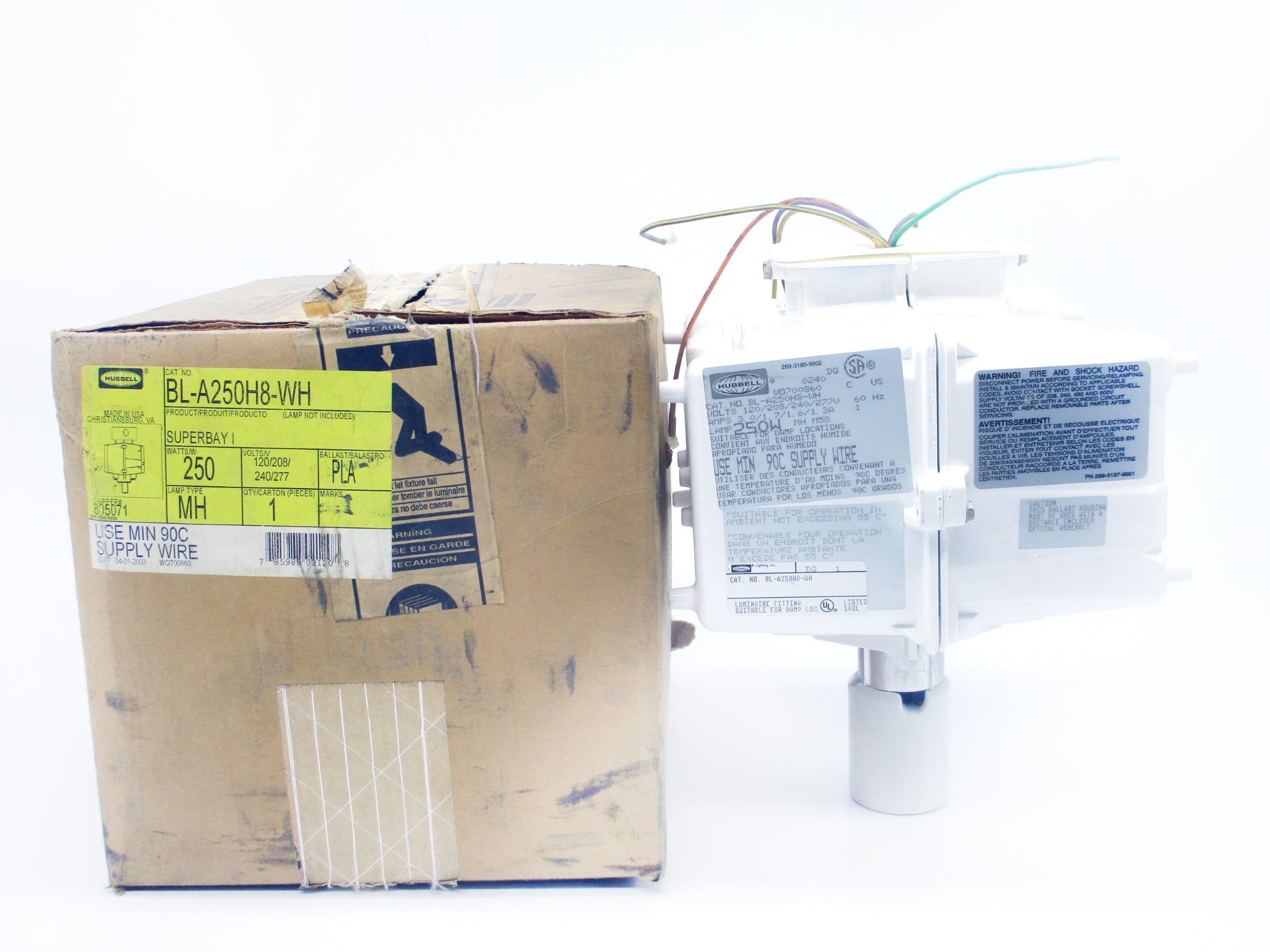 HUBBELL BL-A250H8-WH NSMP