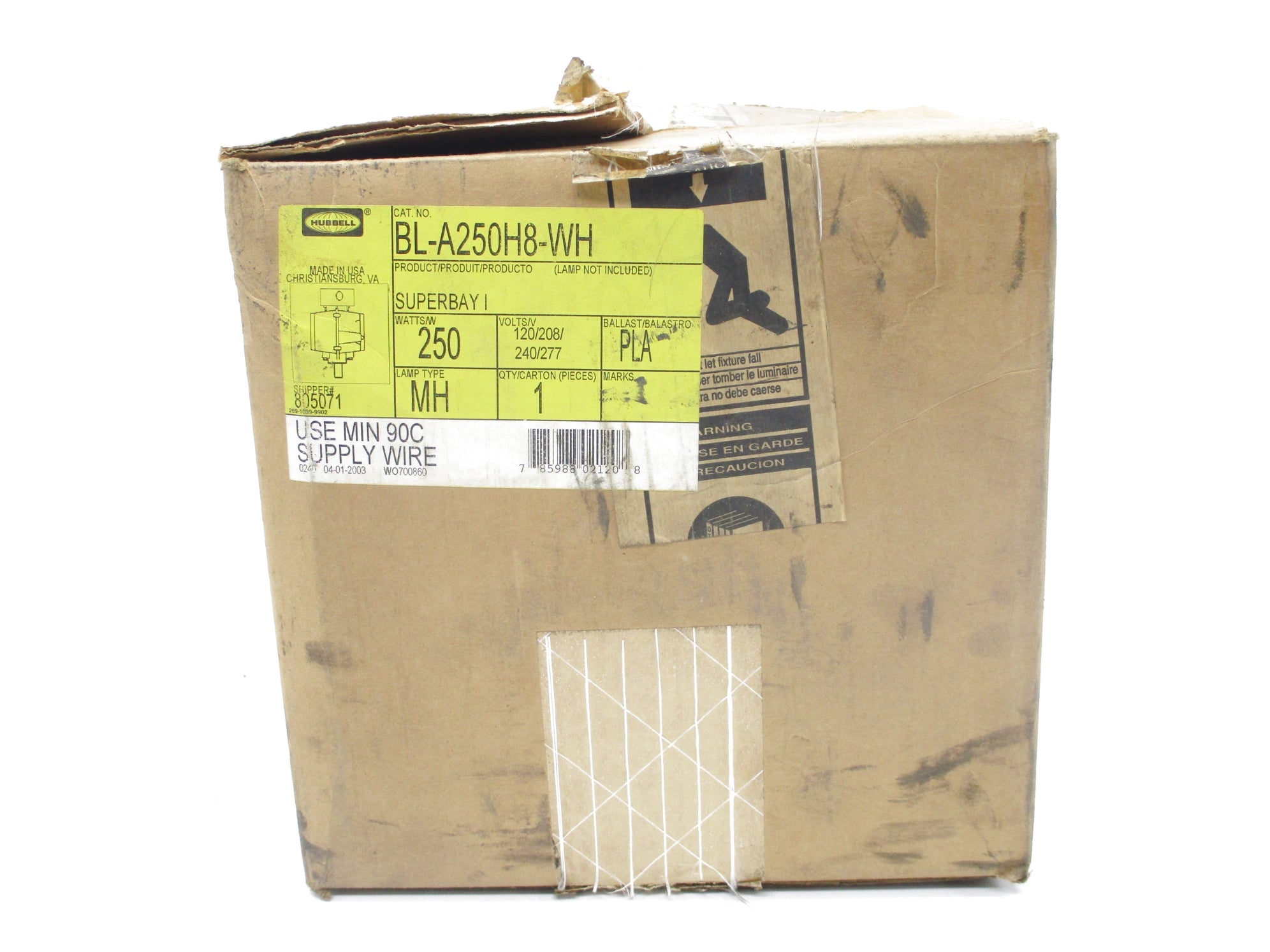 HUBBELL BL-A250H8-WH NSMP