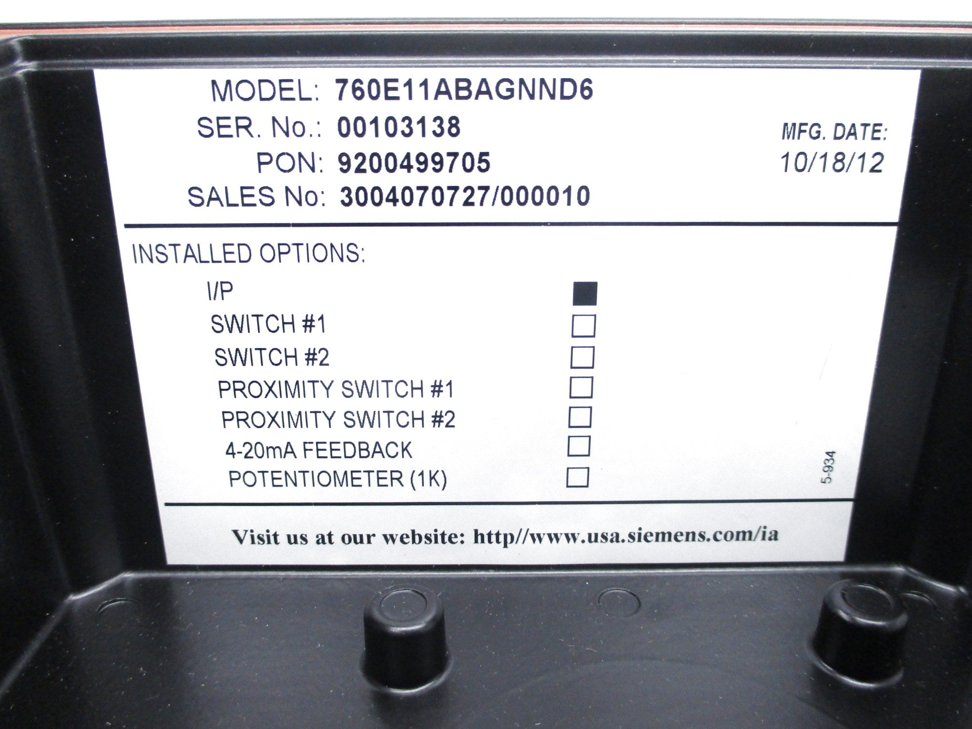 SIEMENS 760E11ABAGNND6 NSNP