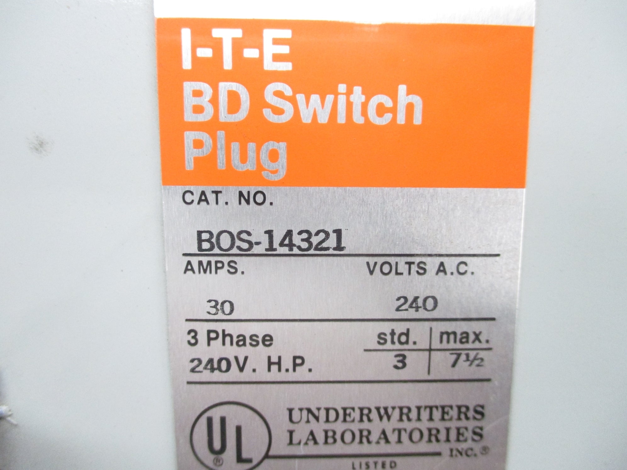 I-T-E BOS-14321 NSNP