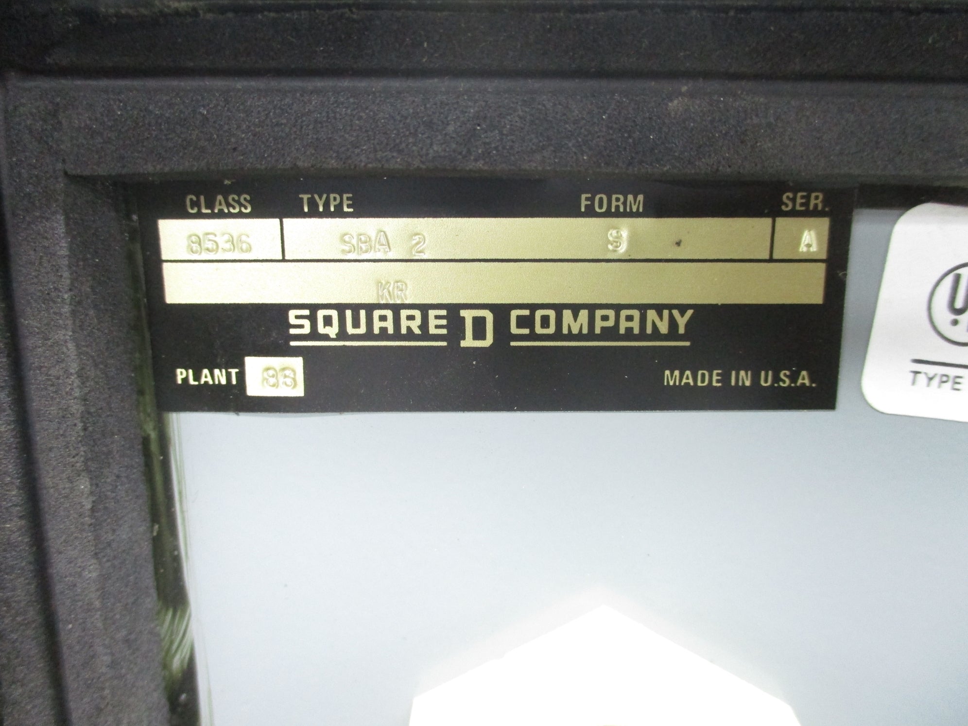 SQUARE D 8536SBA2 SER. A NSNP