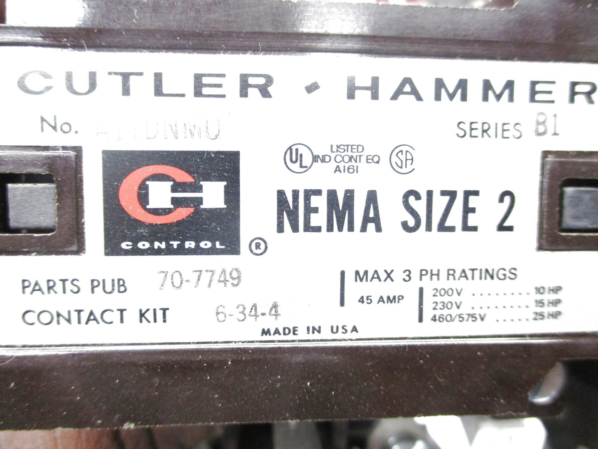 CUTLER HAMMER A11DNM0 SER. B1 NSNP