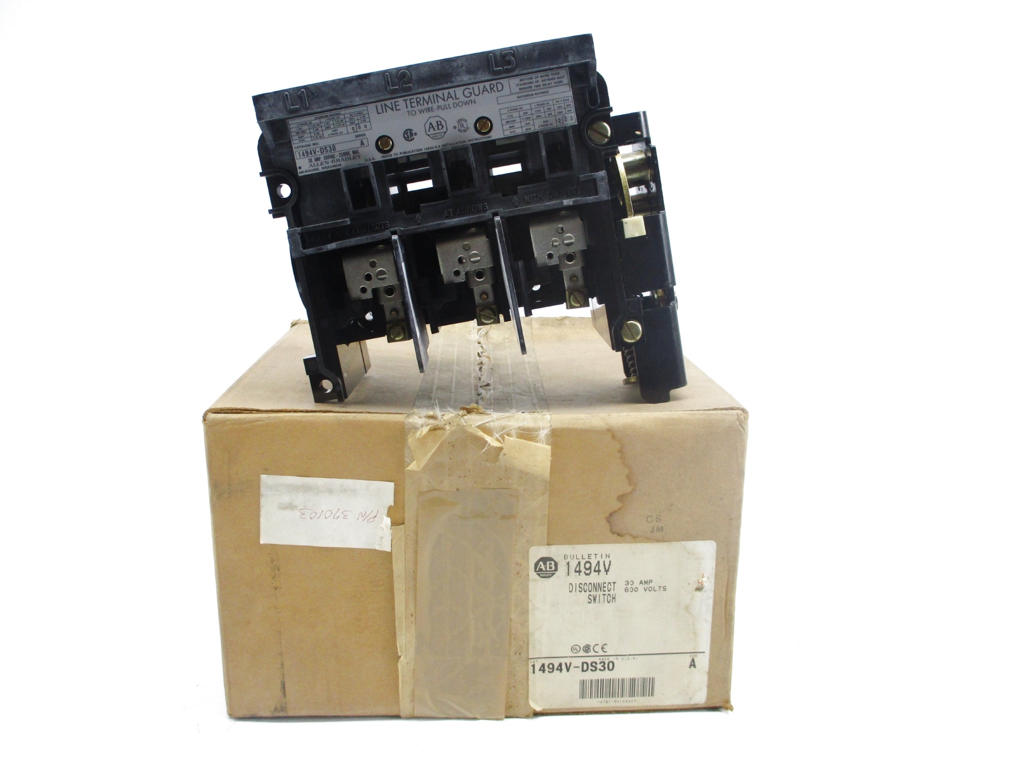 ALLEN BRADLEY 1494V-DS30 SER. A 600VAC 30A (BR/WH) NSMP