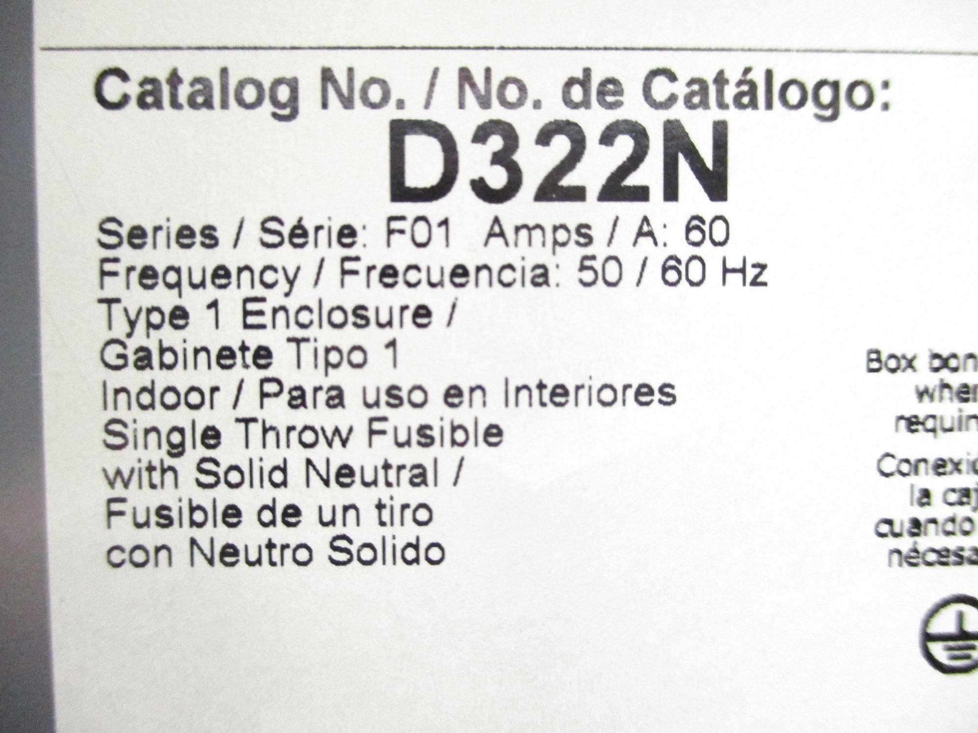 SQUARE D D322N SER. F01 NSNP