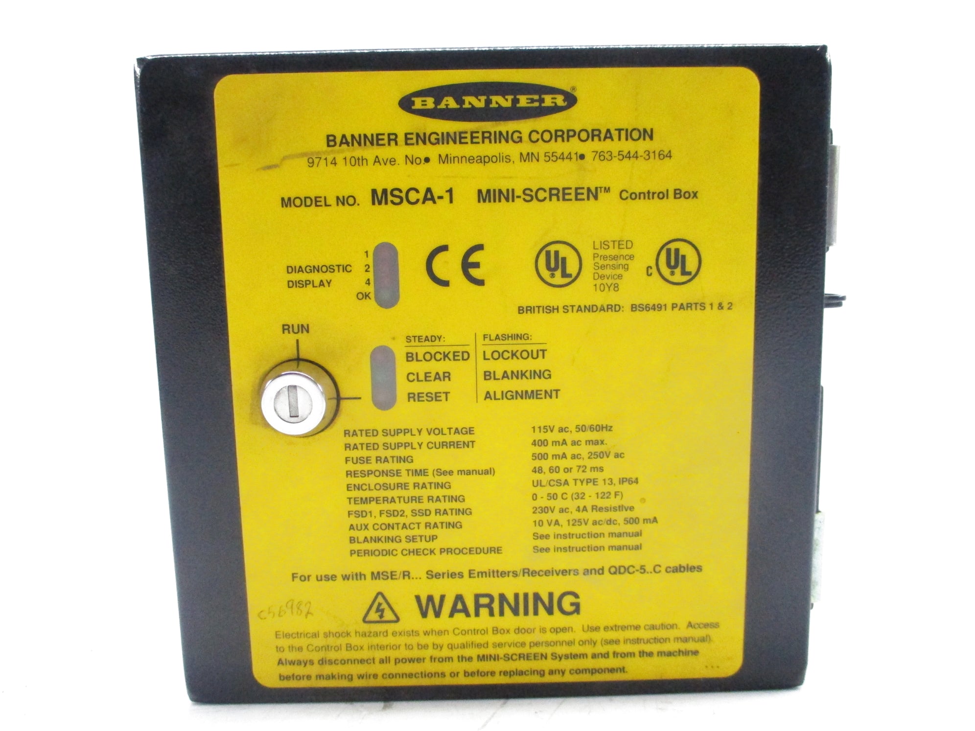 BANNER ENGINEERING MSCA-1 (NO KEY) NSNP