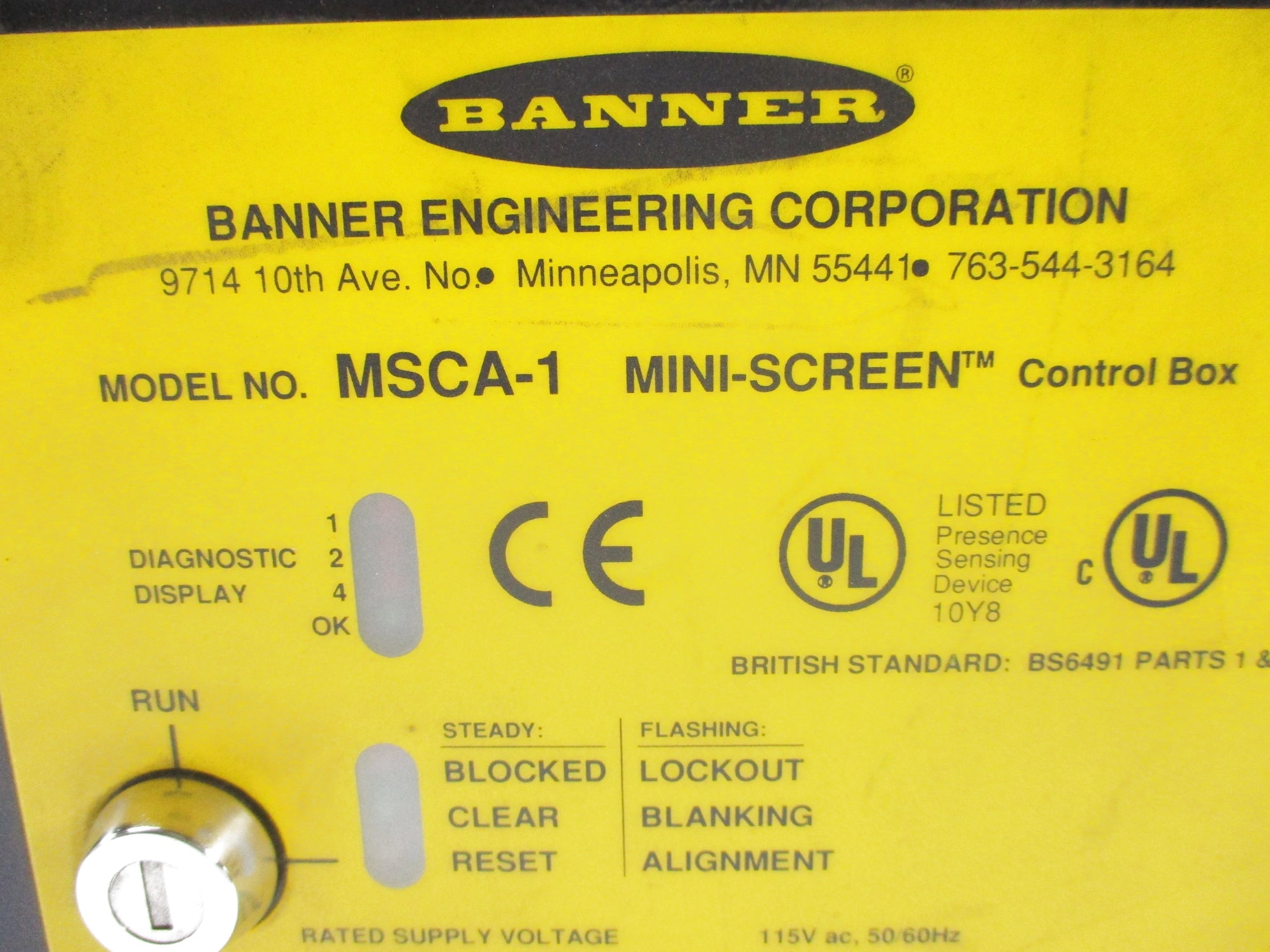 BANNER ENGINEERING MSCA-1 (NO KEY) NSNP