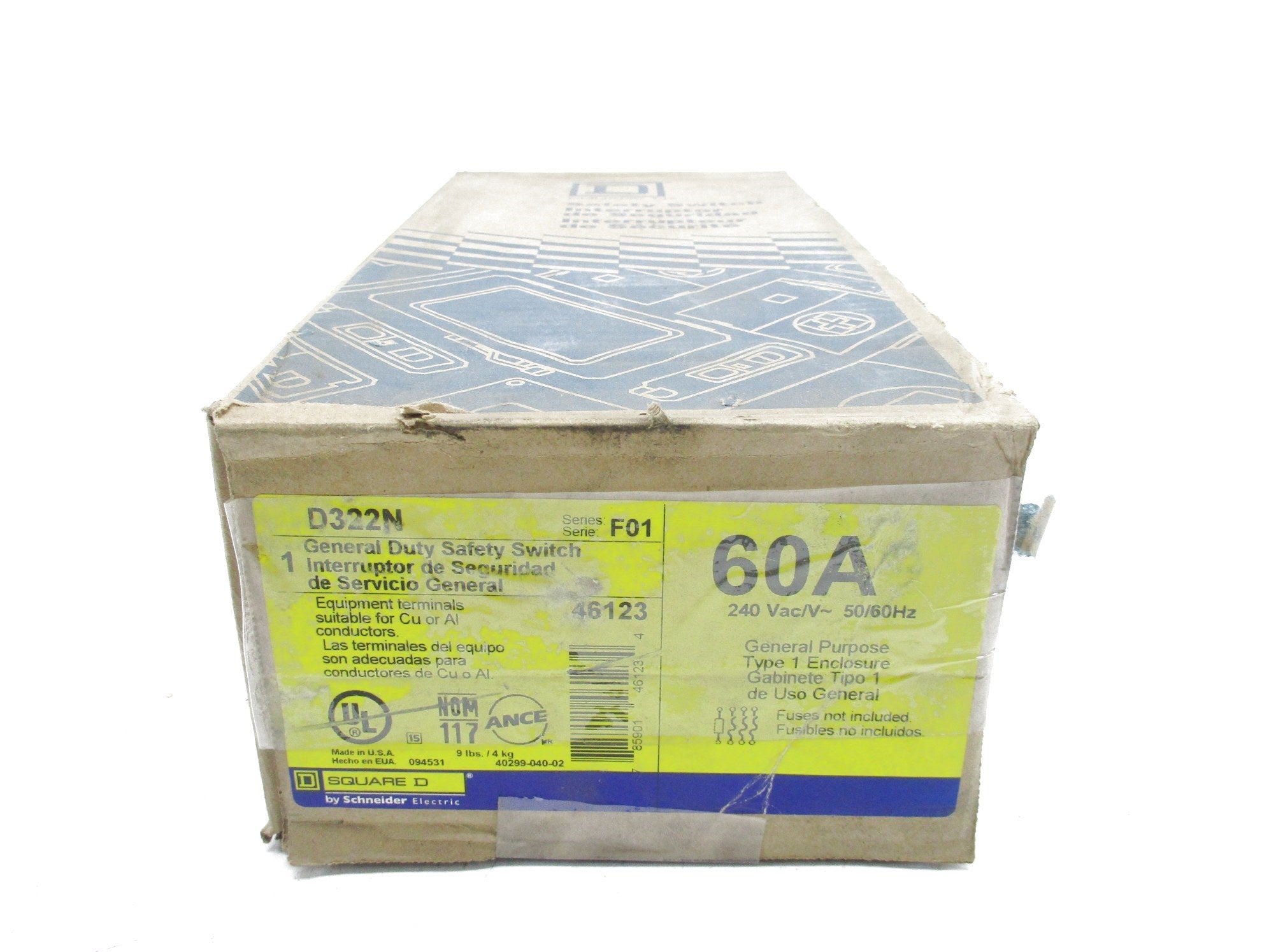 SQUARE D D322N SER. F01 240VAC 60A NSMP