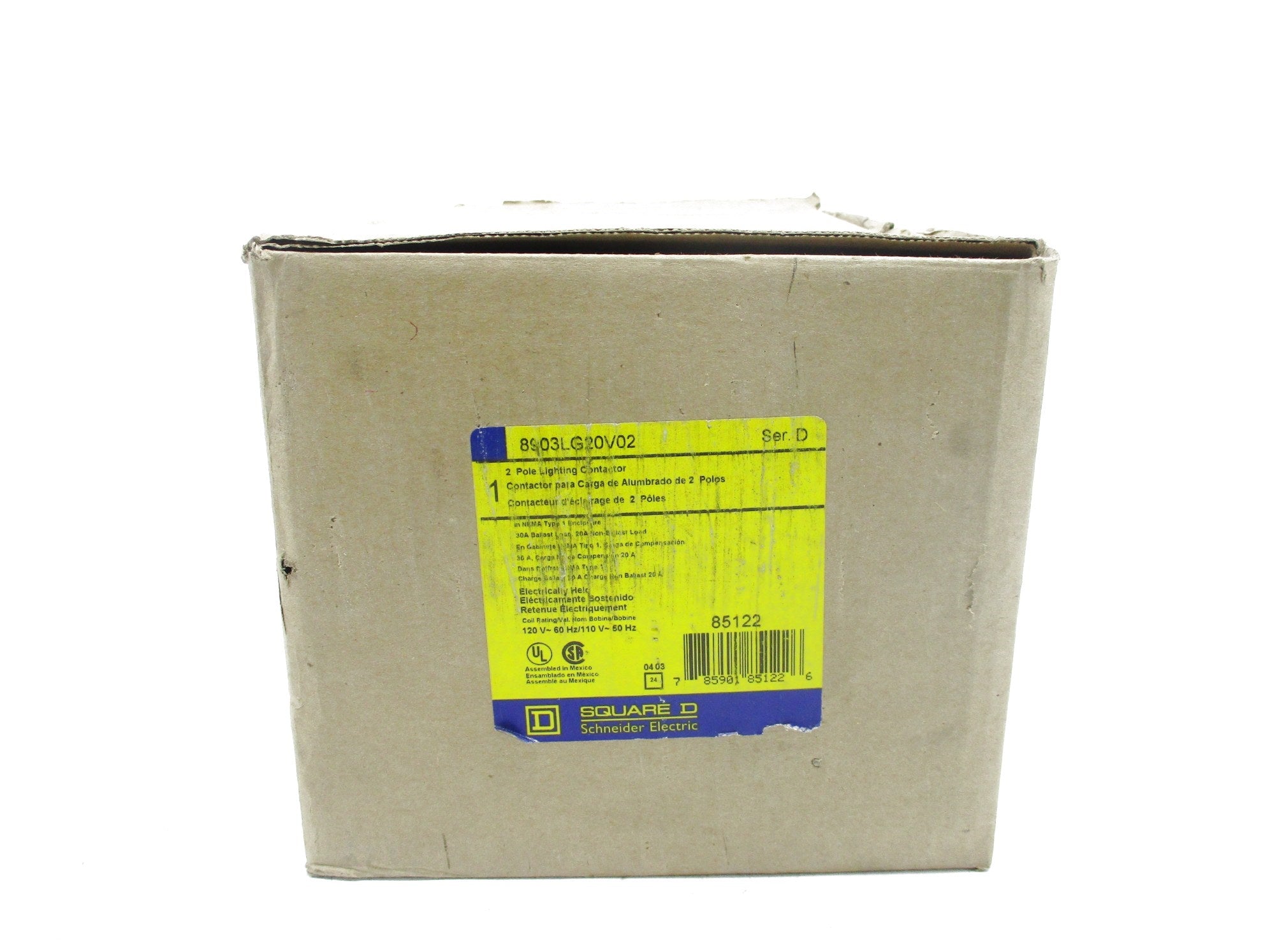 SQUARE D 8903LG20V02 SER. D 120V NSMP