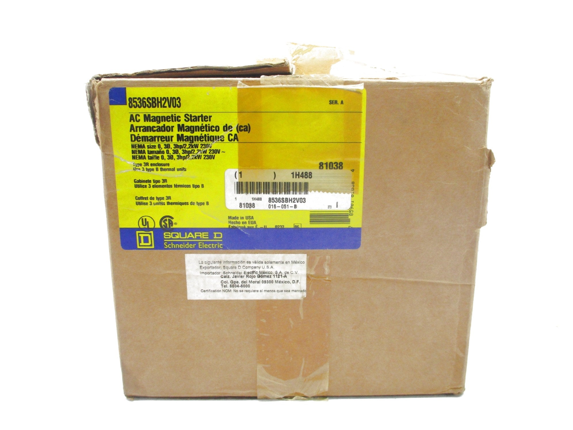SQUARE D 8536SBH2V03 SER. A NSMP