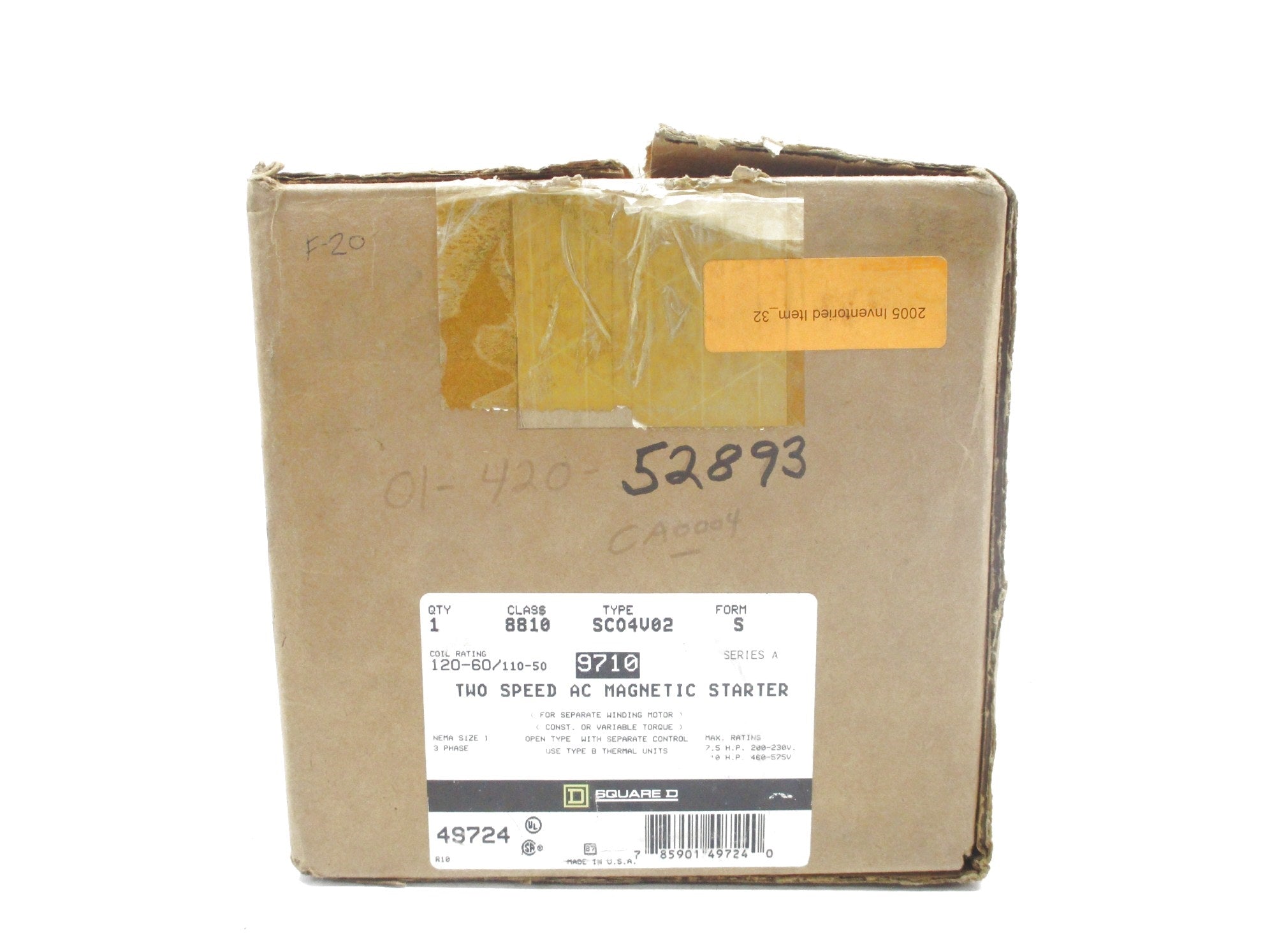 SQUARE D 8810SCO4V02S SER. A NSMP