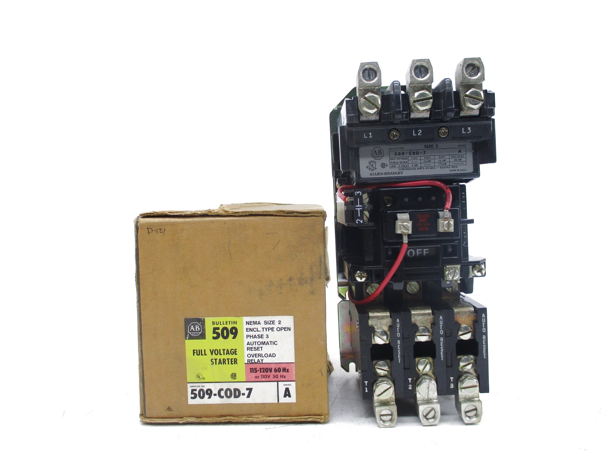 ALLEN BRADLEY 509-COD-7 SER. A (BR/YL) NSMP