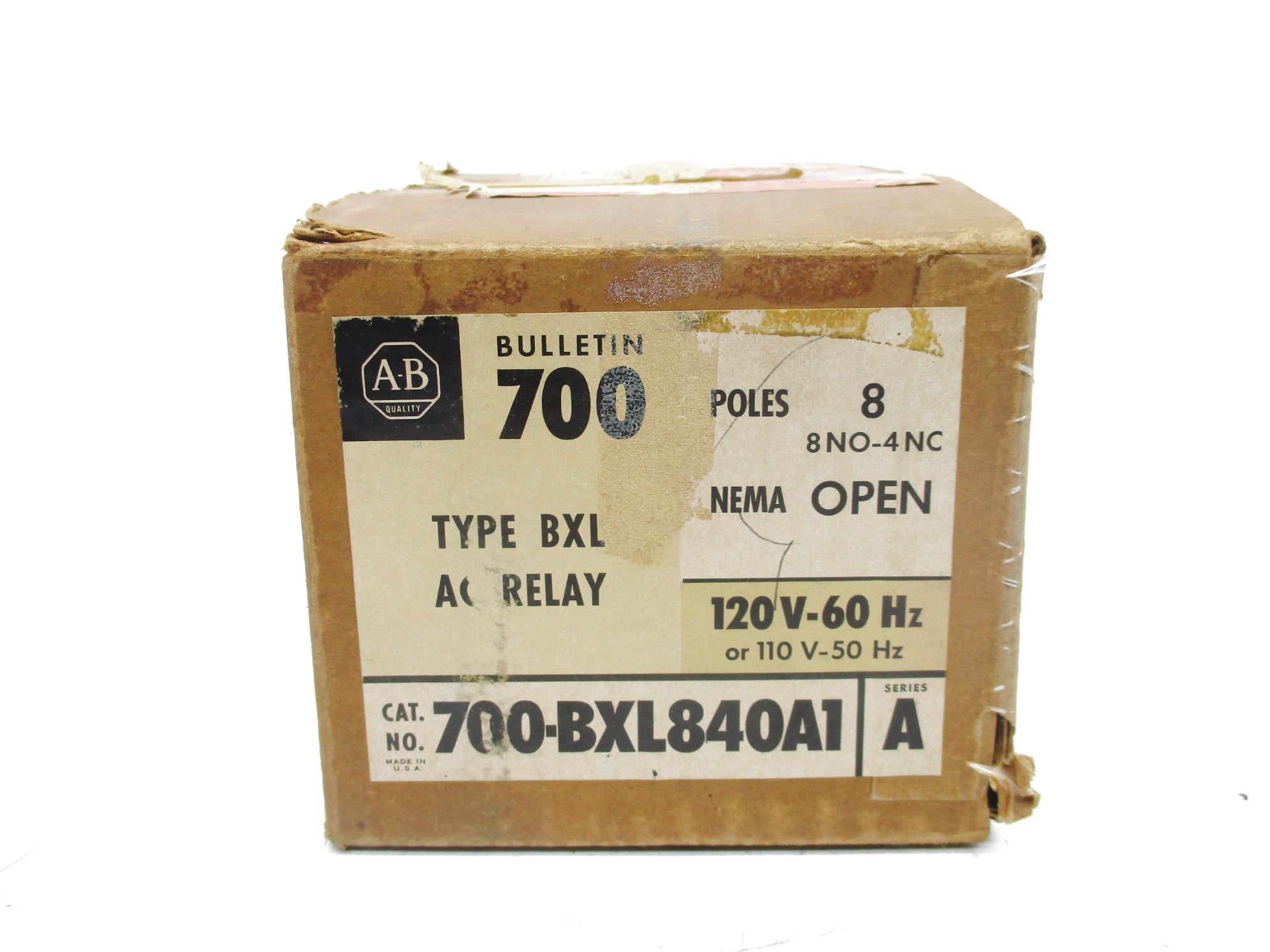 ALLEN BRADLEY 700-BXL840A1 SER. A 120V (BR/YL) NSMP