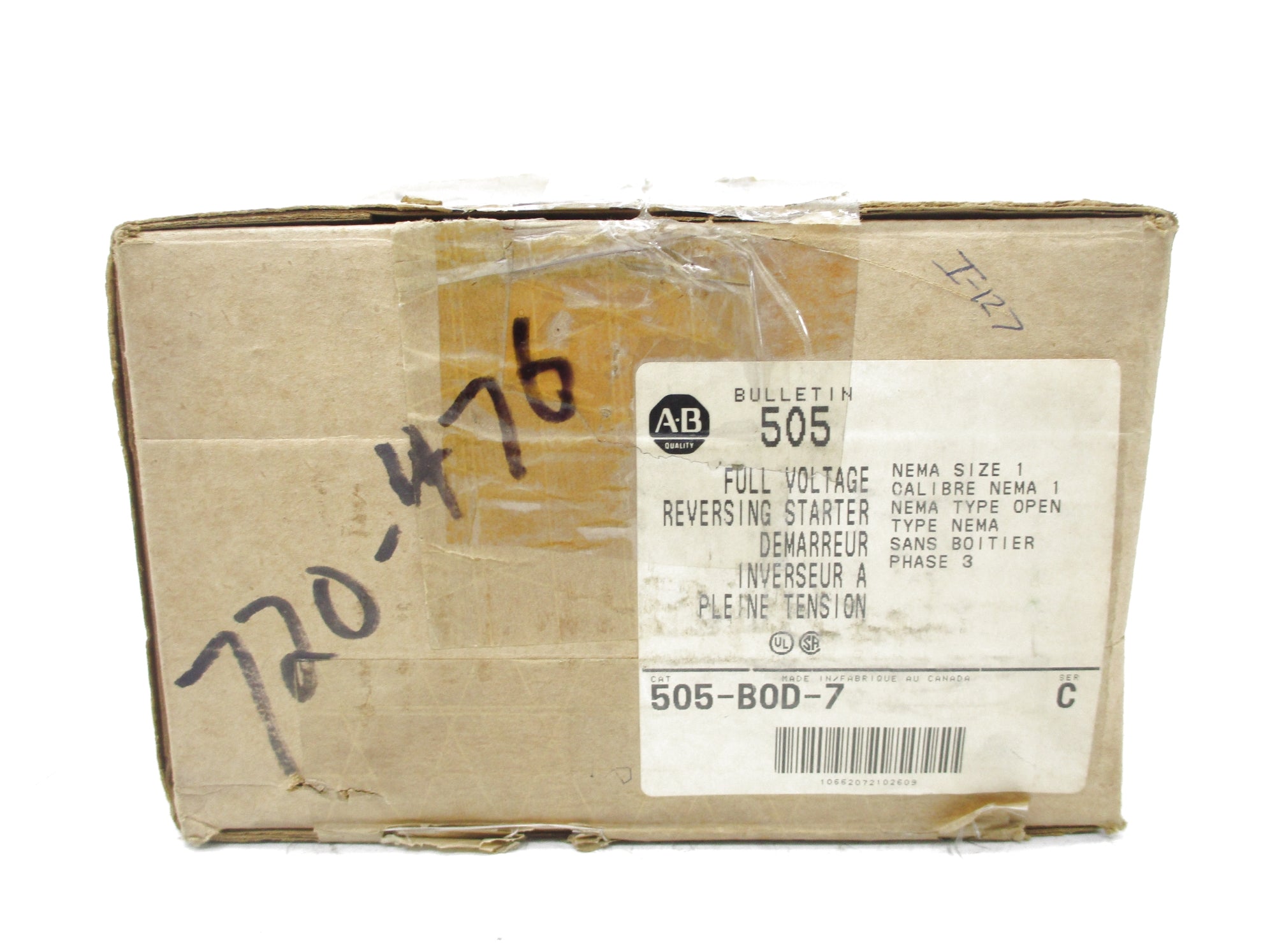 ALLEN BRADLEY 505-BOD-7 SER. C (BR/WH) NSMP