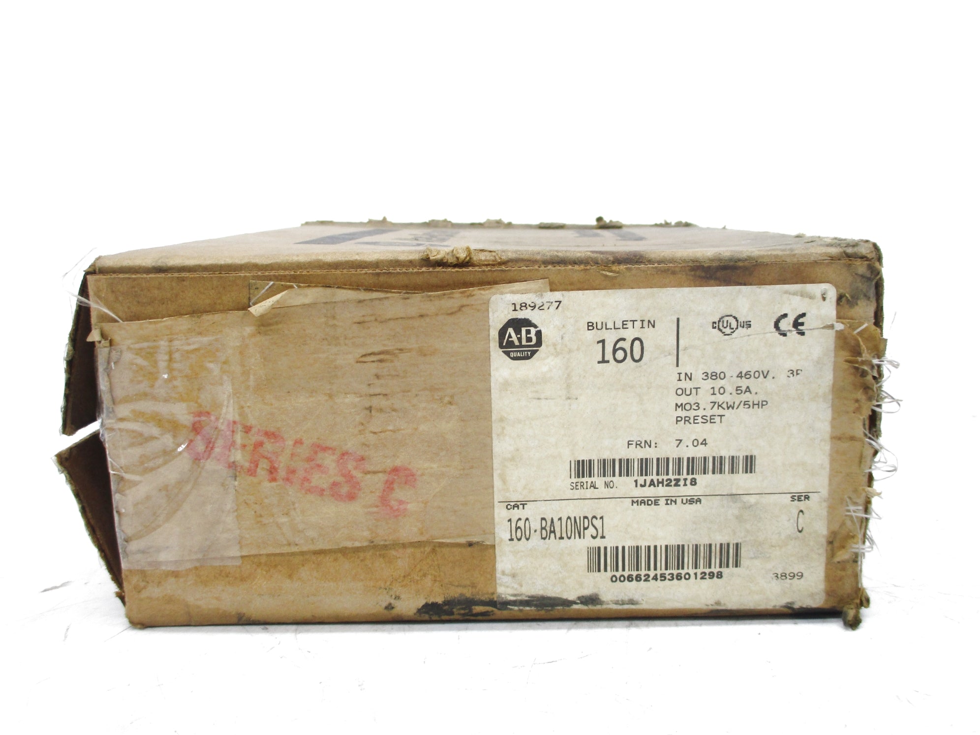 ALLEN BRADLEY 160-BA10NPS1 SER. C F/W 7.04 (BR/WH) NSMP