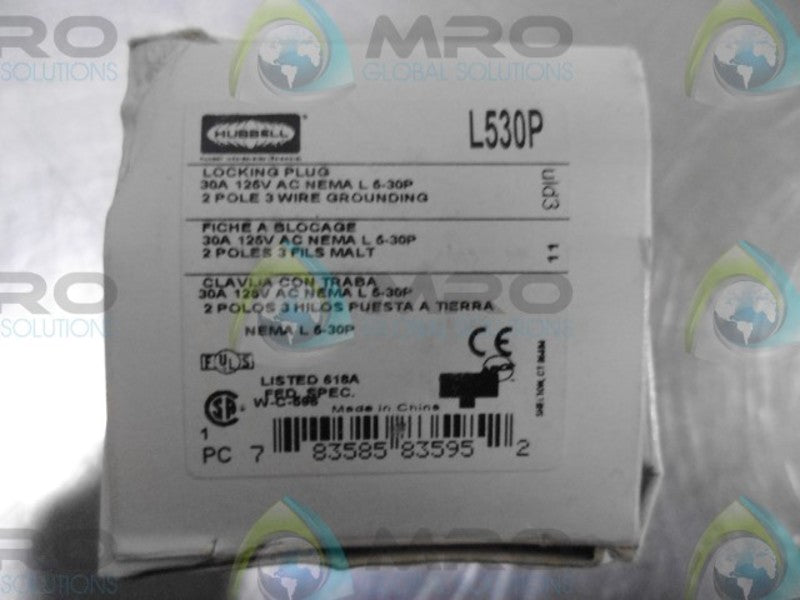 HUBBELL L530P LOCKING PLUG *NEW IN BOX*