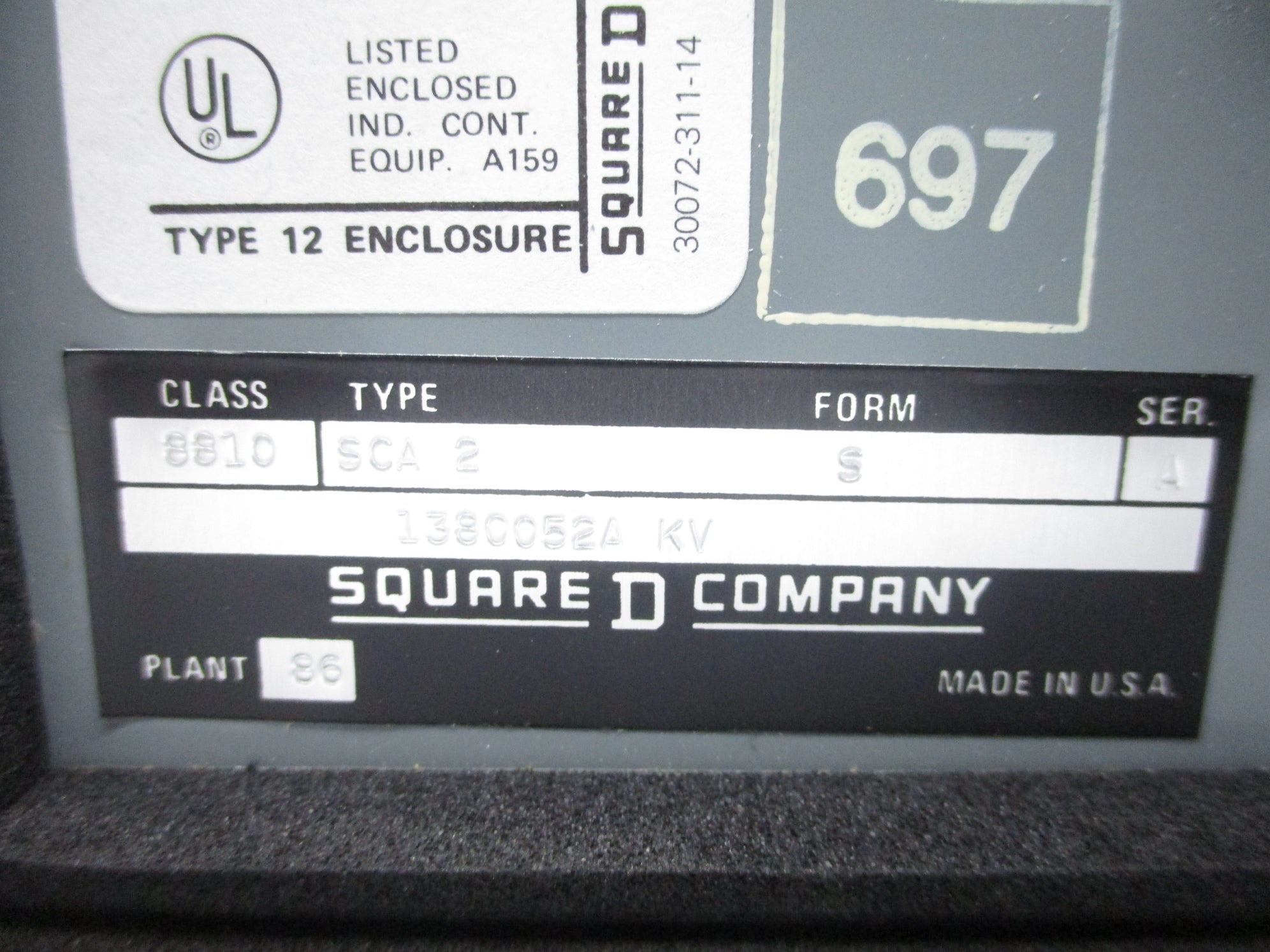 SQUARE D 8810SCA2S SER. A 120V NSNP