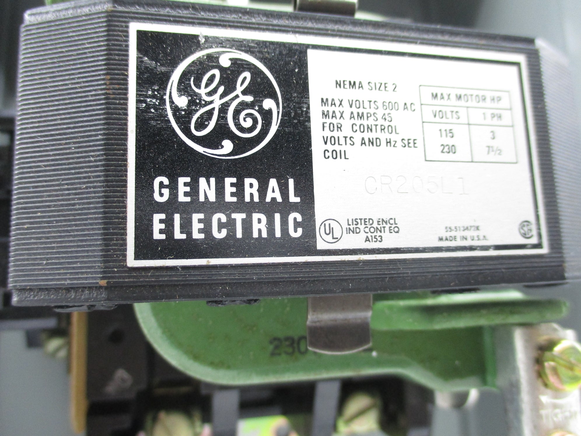GENERAL ELECTRIC CR205L1 230V NSNP