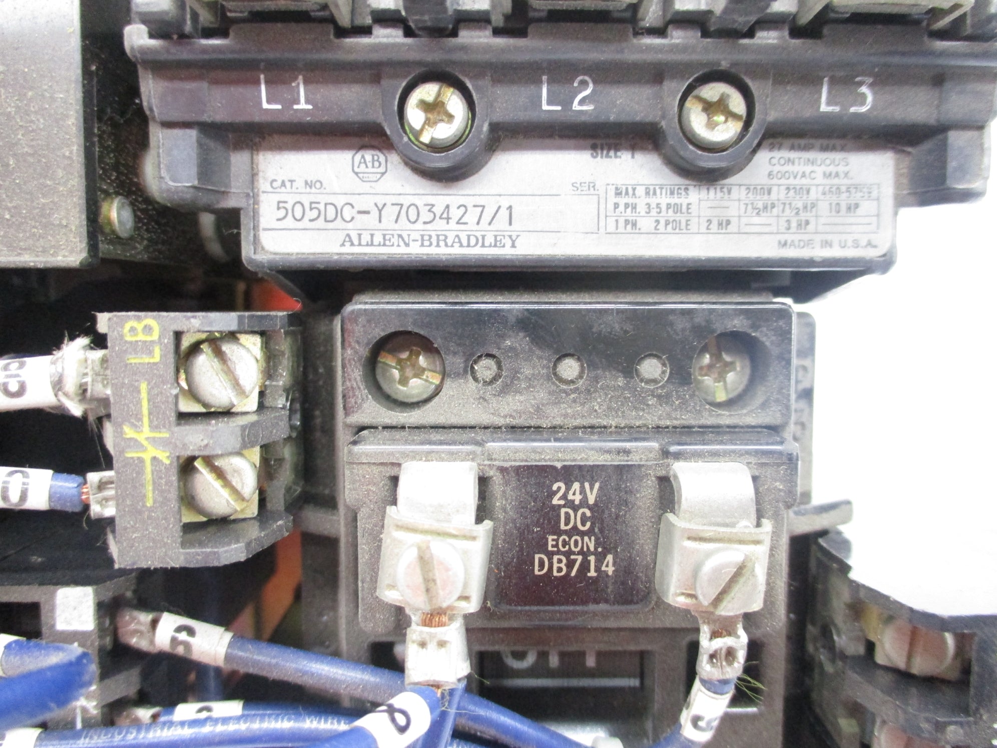 INDUSTRIAL SPARE PART 505DC-Y703427 SER. 1 NSNP