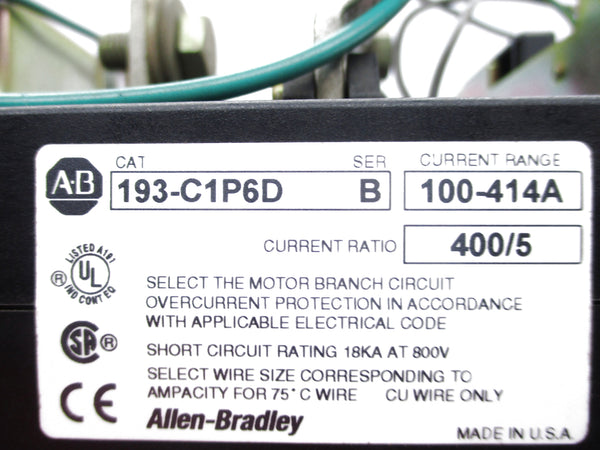 ALLEN BRADLEY 193-C1P6D SER. B NSNP