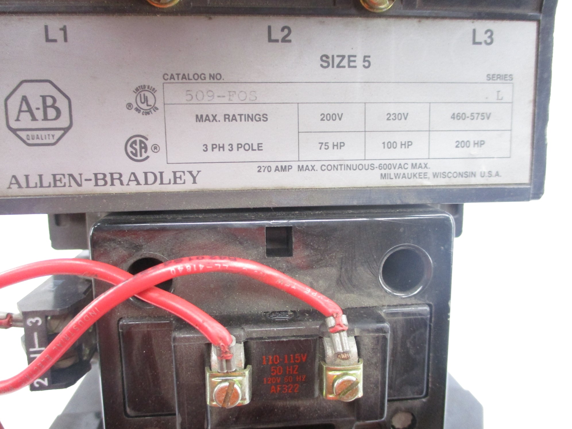 INDUSTRIAL SPARE PART 509-FOS SER. L NSNP