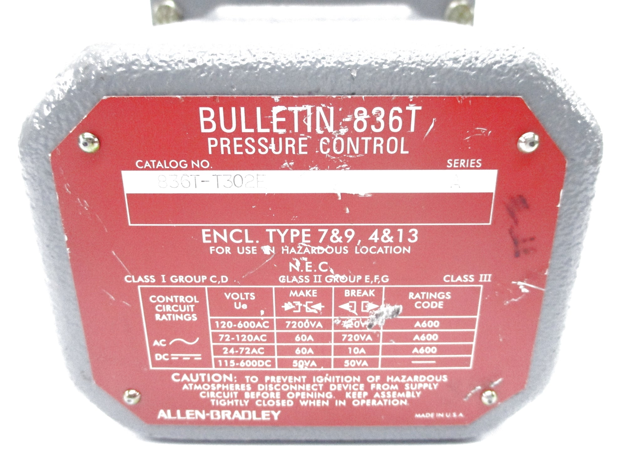 INDUSTRIAL SPARE PART 836T-T302E SER. A NSNP
