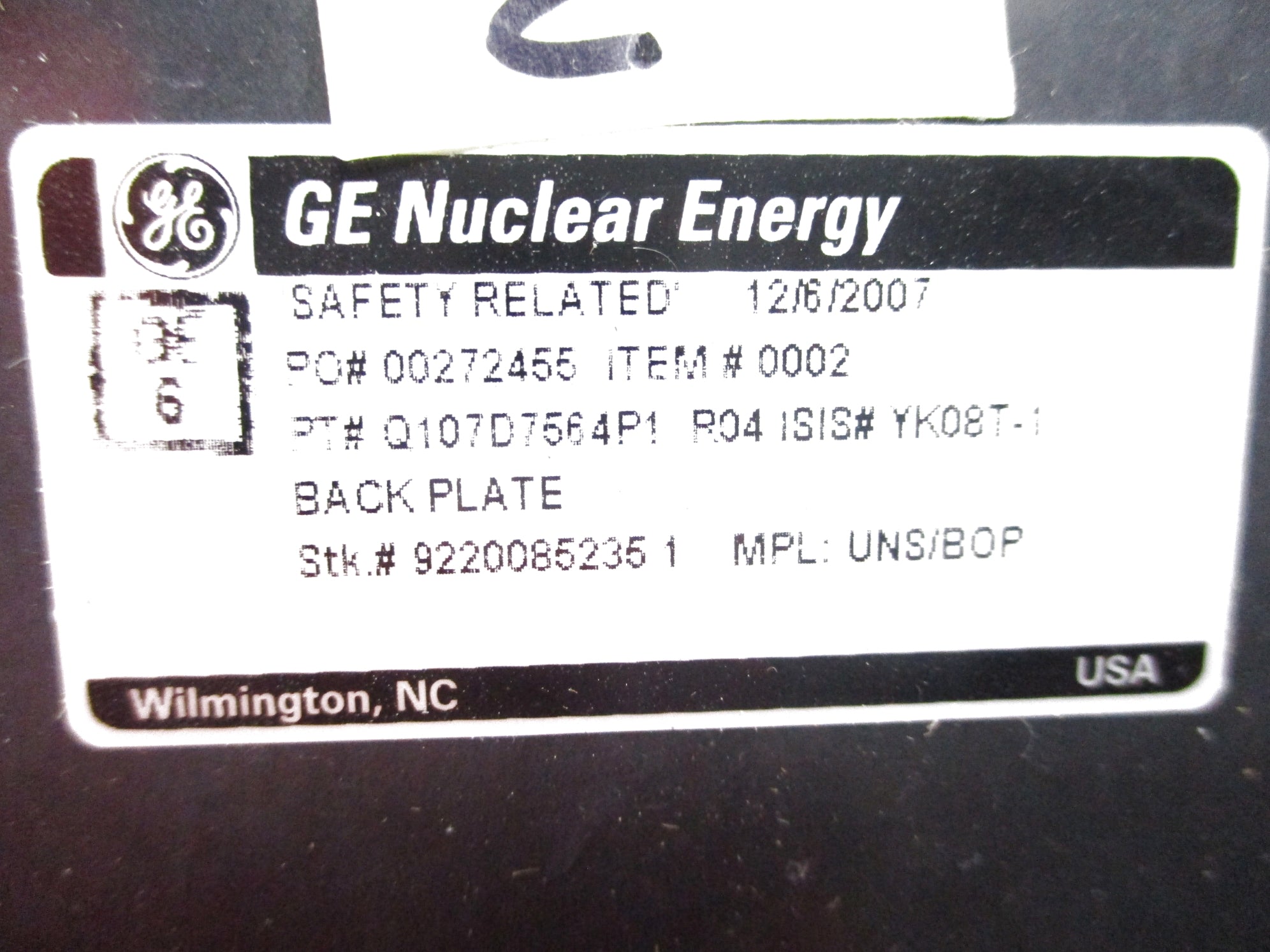 GENERAL ELECTRIC Q107D7564P1 NSNP