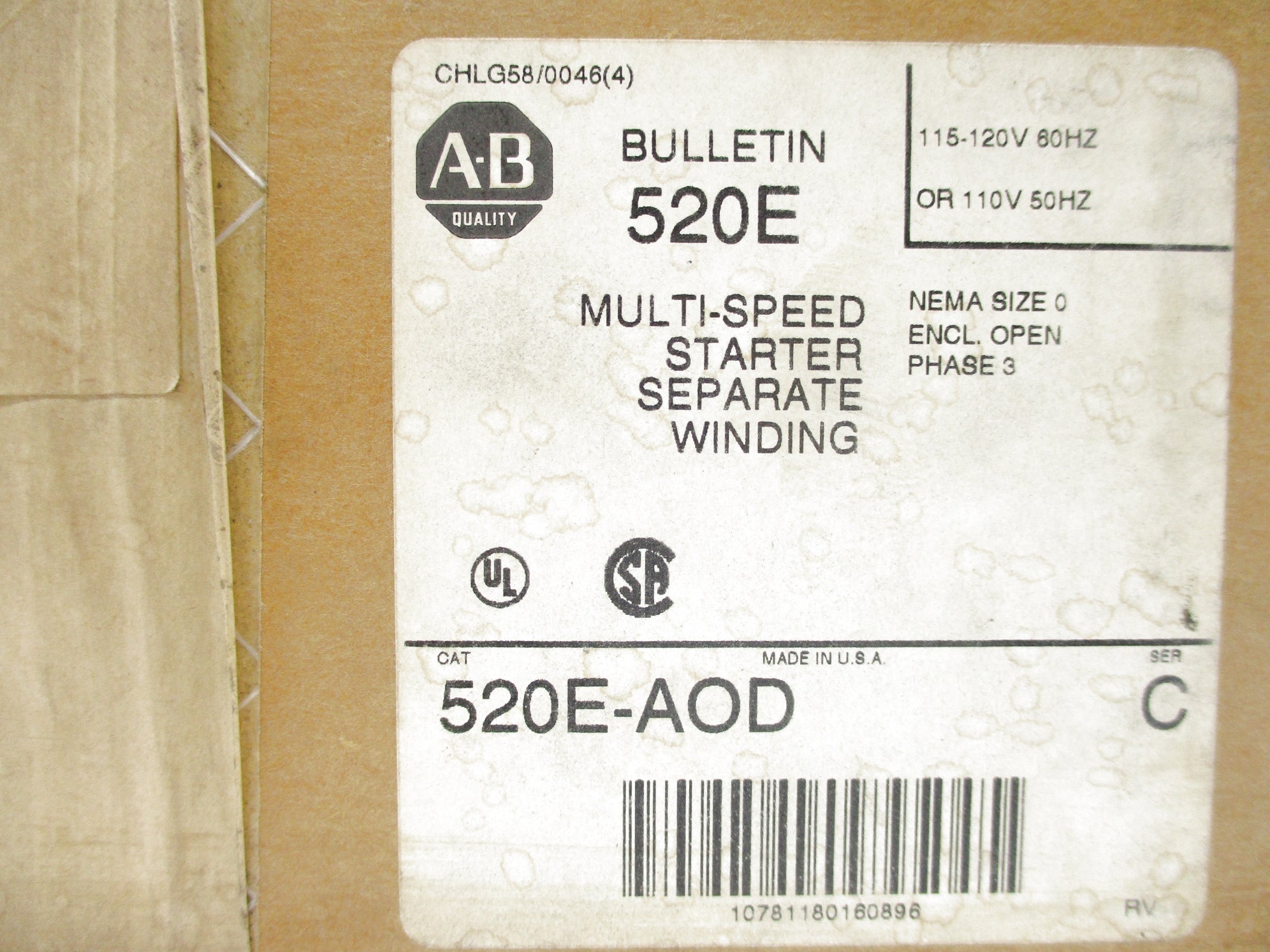 INDUSTRIAL SPARE PART 520E-AOD SER. C (BR/WH) NSFS