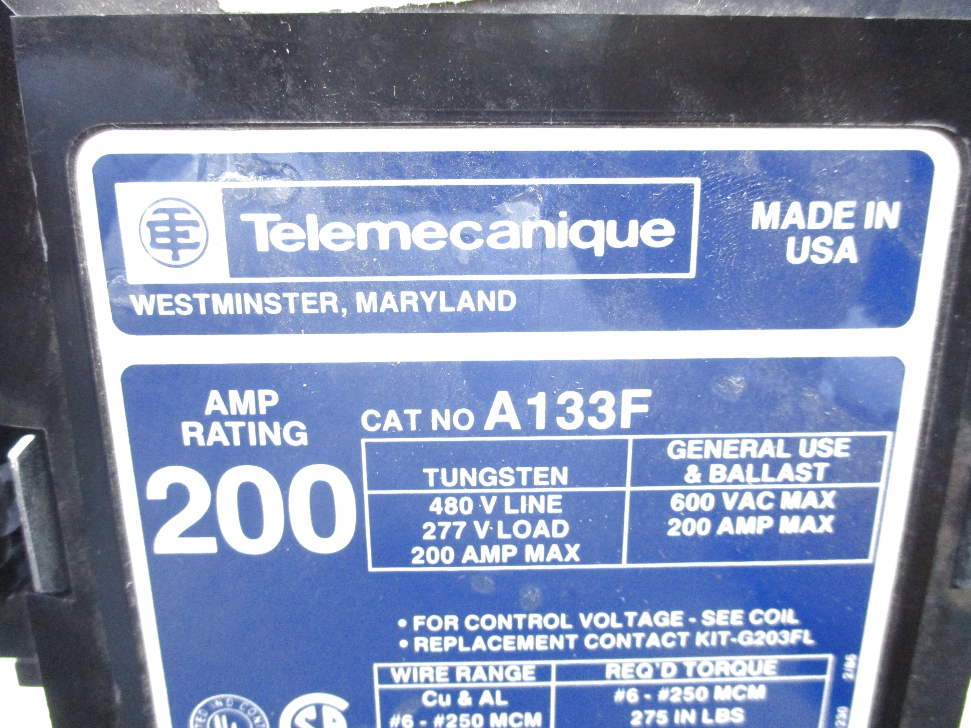 TELEMECANIQUE A133F 120V NSNP