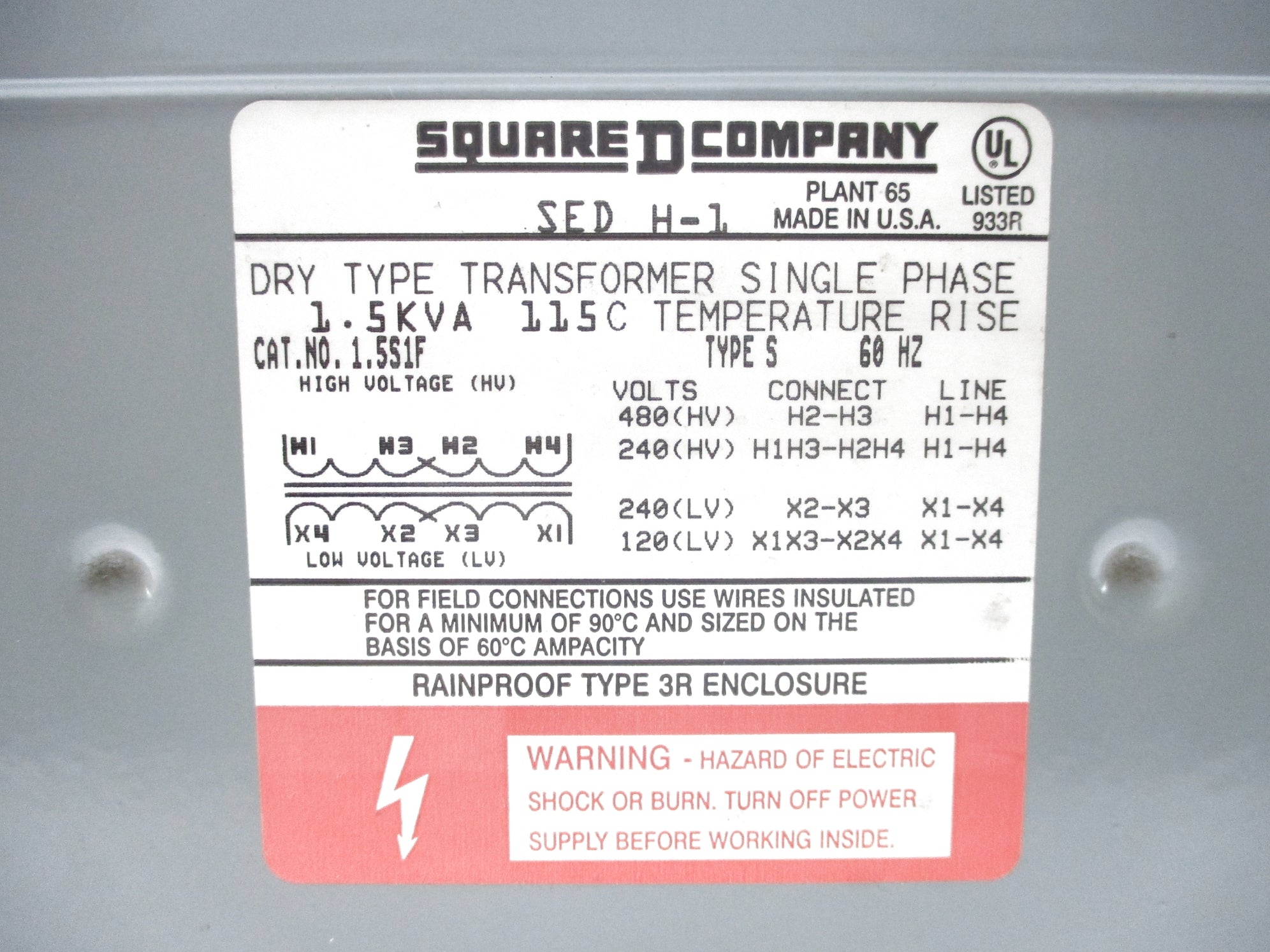 SQUARE D 1.5S1F NSNP