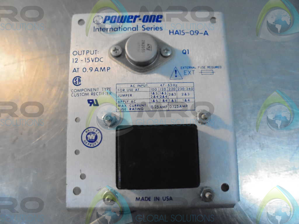 POWER-ONE HA15-0.9-A POWER SUPPLY *USED*