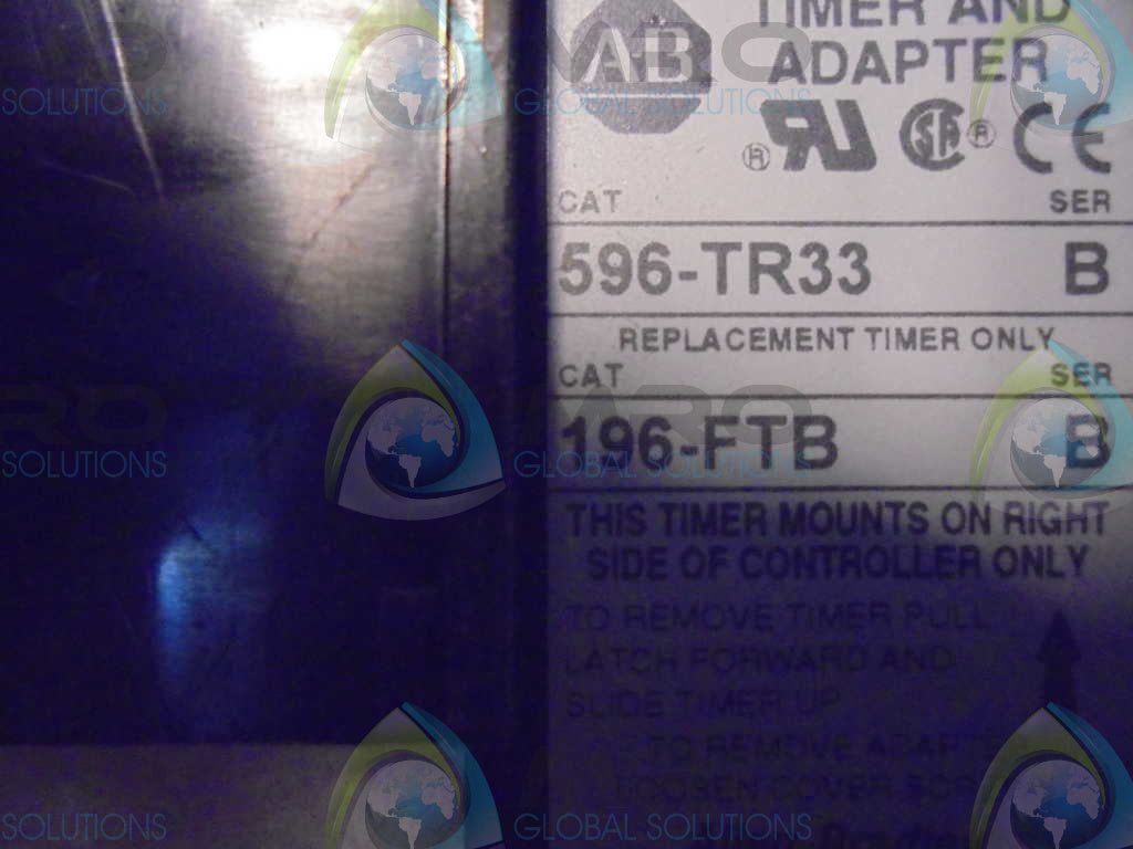ALLEN BRADLEY 596-TR33 SER.B (TIMER & ADAPTER) *USED*