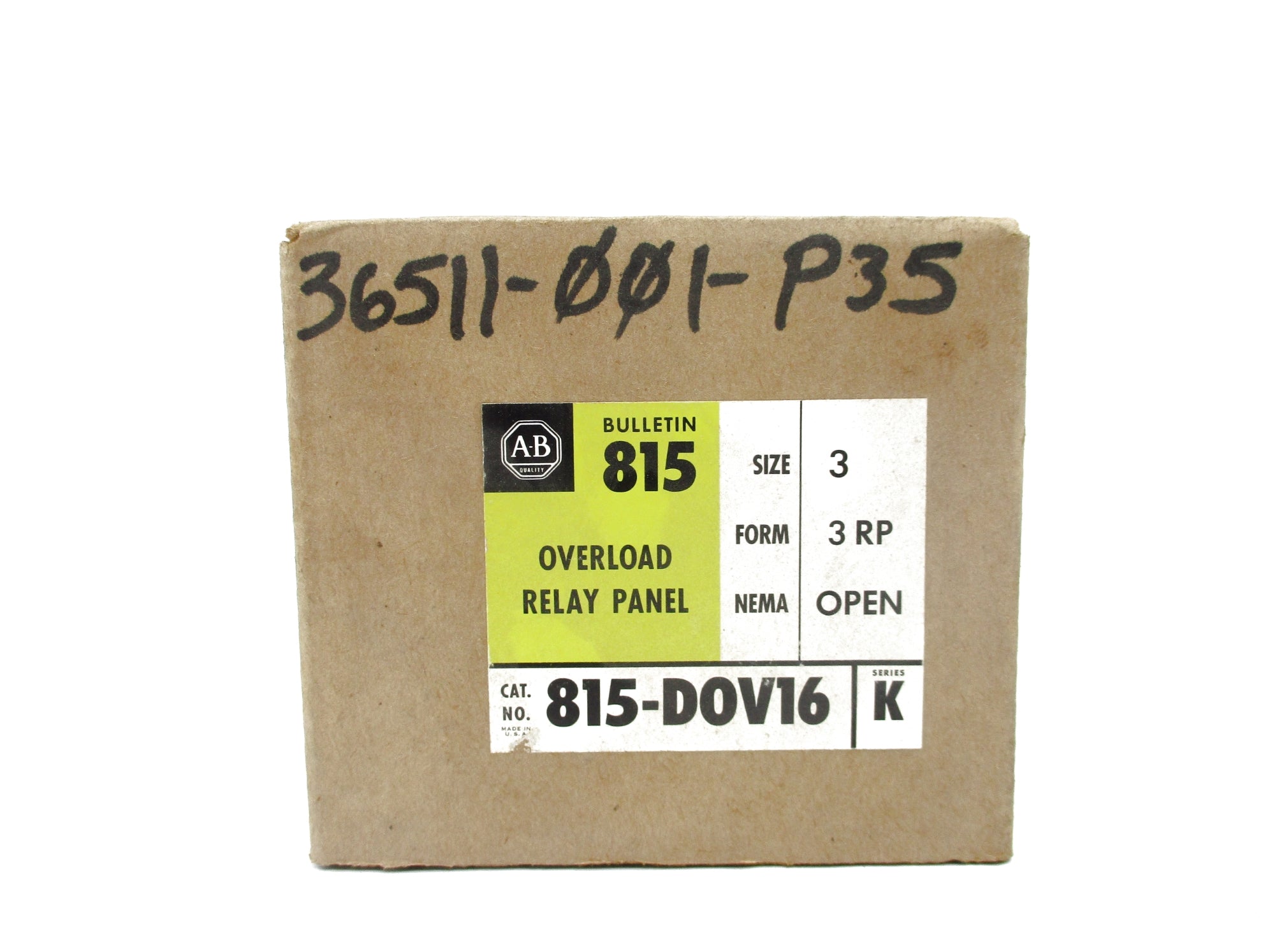 ALLEN BRADLEY 815-DOV16 SER. K (BR/YL) NSFS