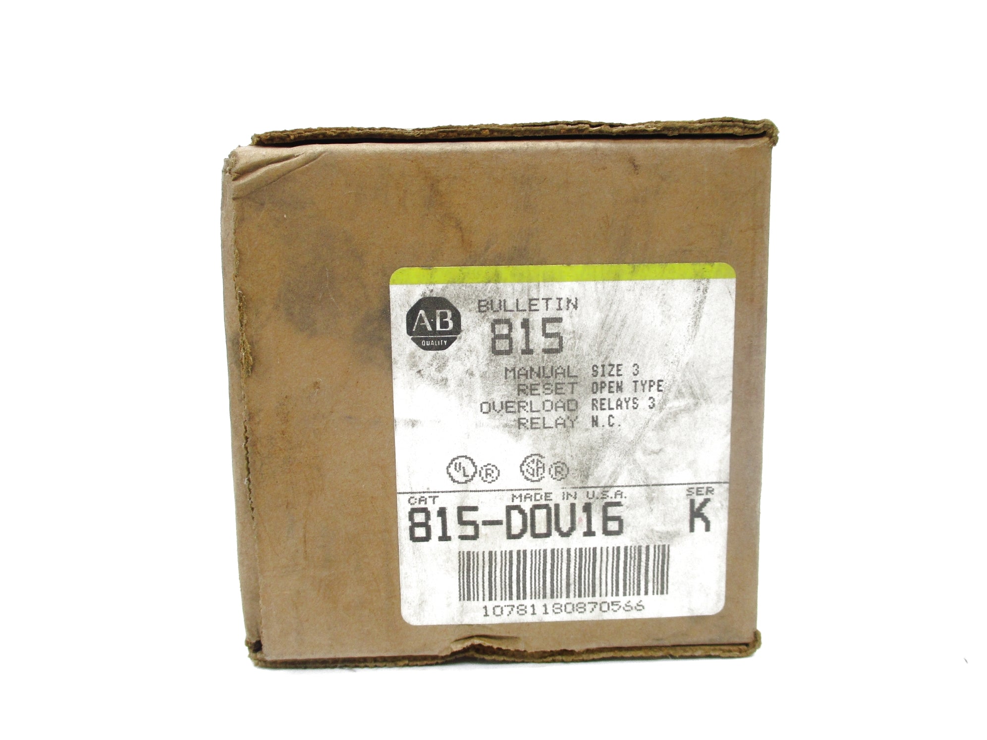 ALLEN BRADLEY 815-DOV16 SER. K (BR/YL) NSMP