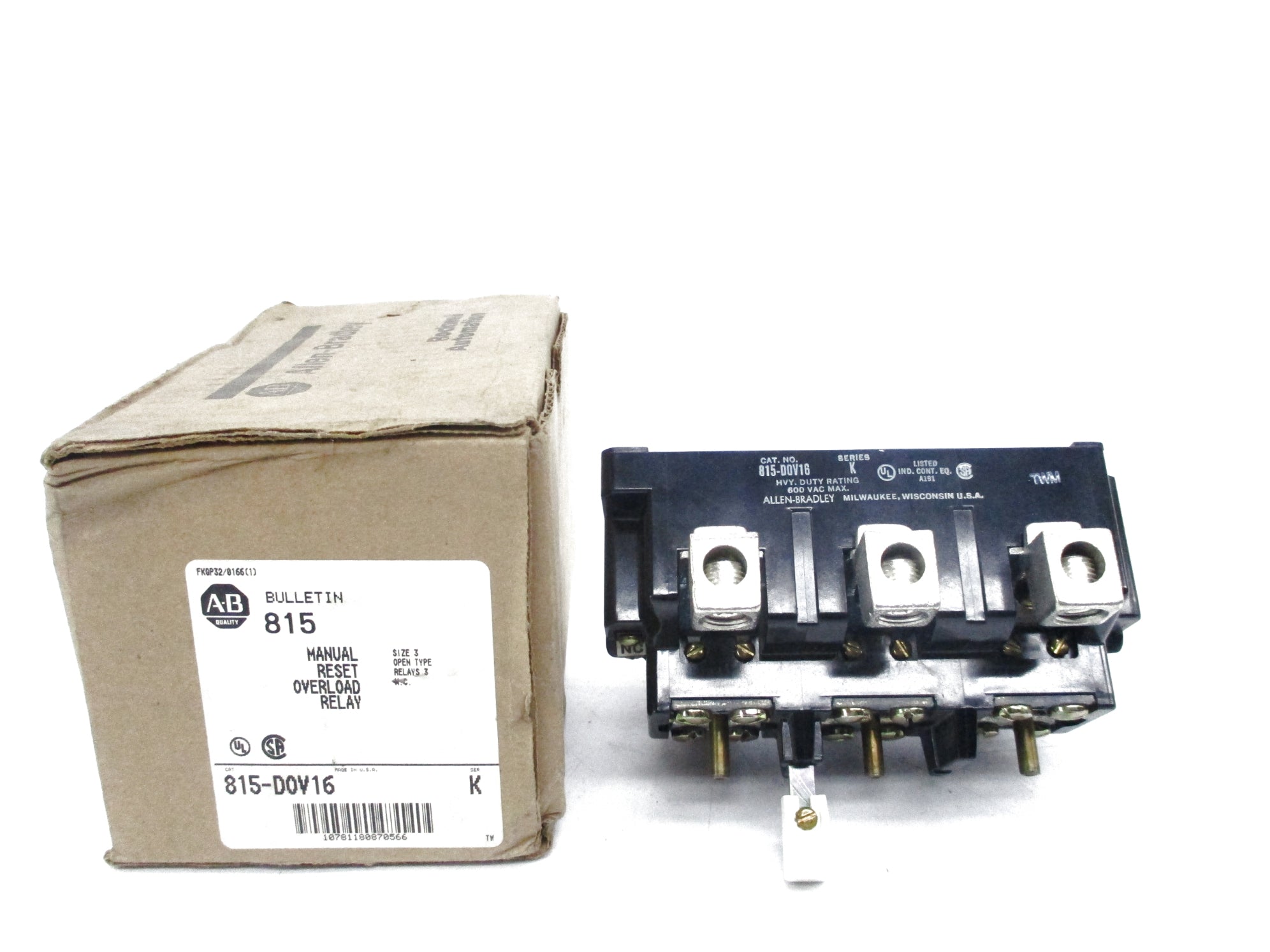 ALLEN BRADLEY 815-DOV16 SER. K (BR/WH) NSMP