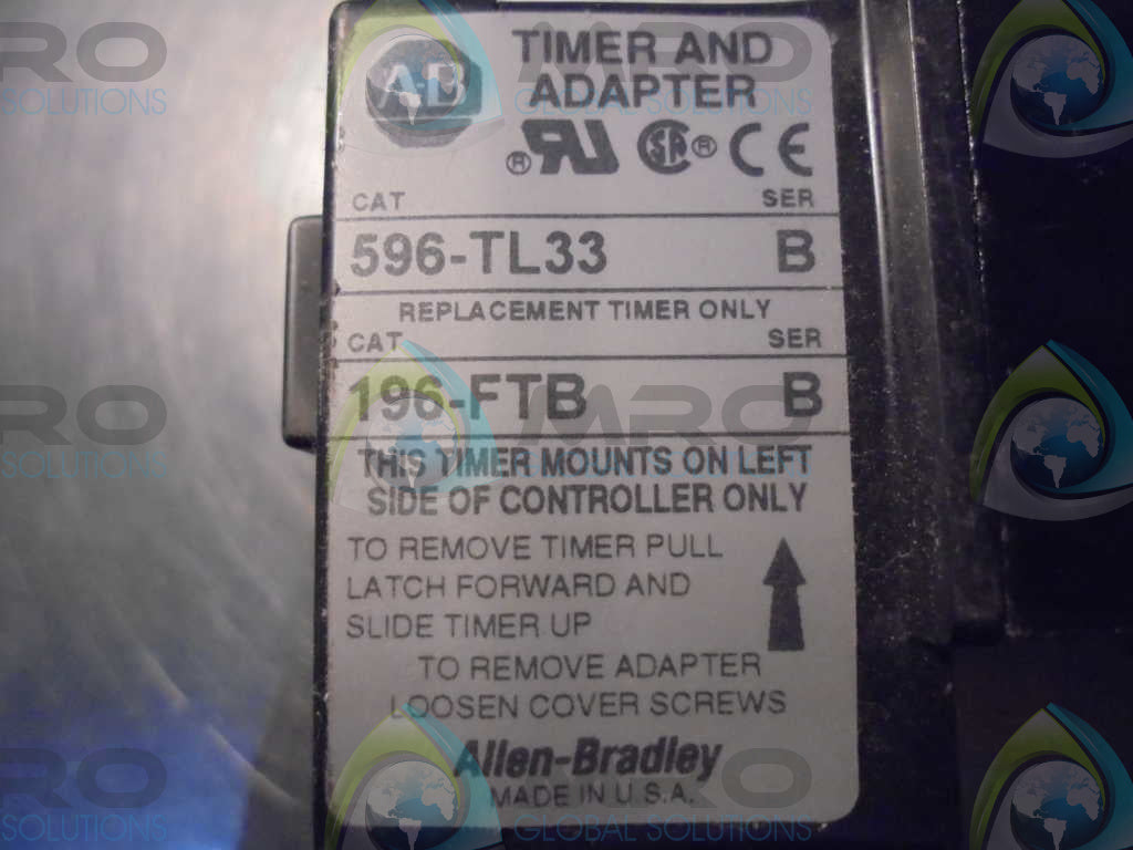 ALLEN BRADLEY 596-TL33 SER.B (TIMER & ADAPTER) *USED*