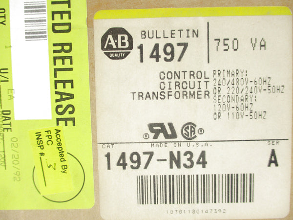 ALLEN BRADLEY 1497-N34 SER. A NSFS