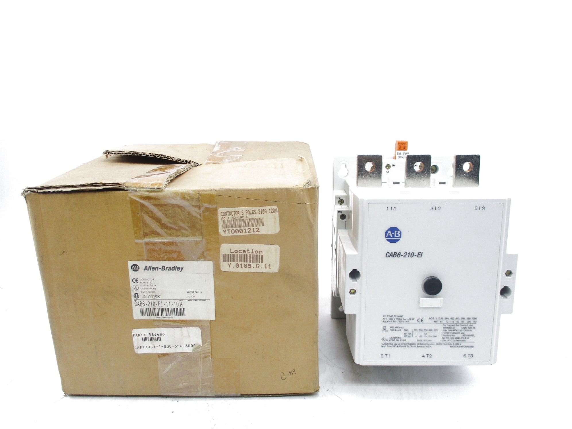 INDUSTRIAL SPARE PART CAB6-210-EI-11-10 SER. A 130V (BR/WH) NSMP