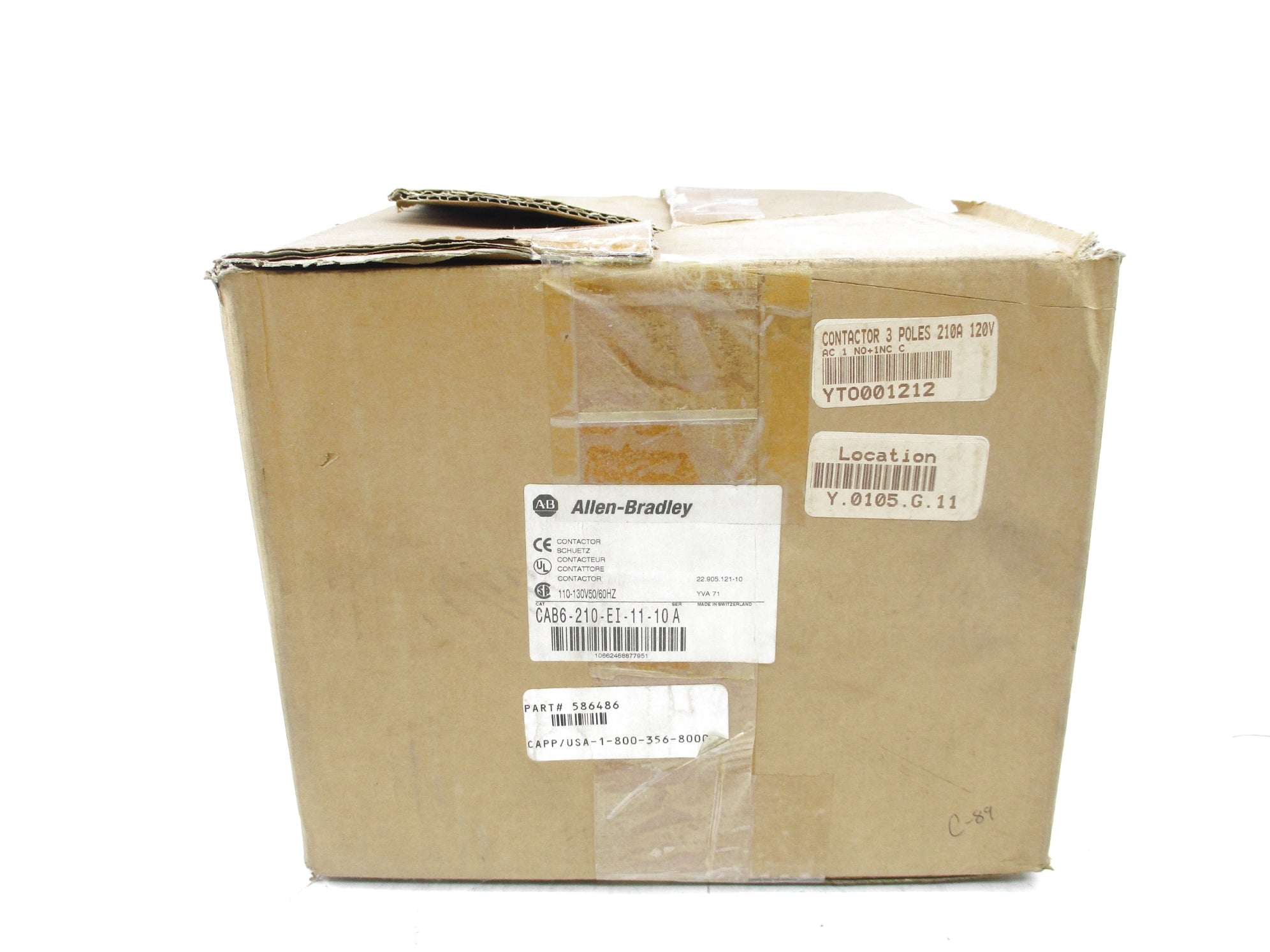 INDUSTRIAL SPARE PART CAB6-210-EI-11-10 SER. A 130V (BR/WH) NSMP