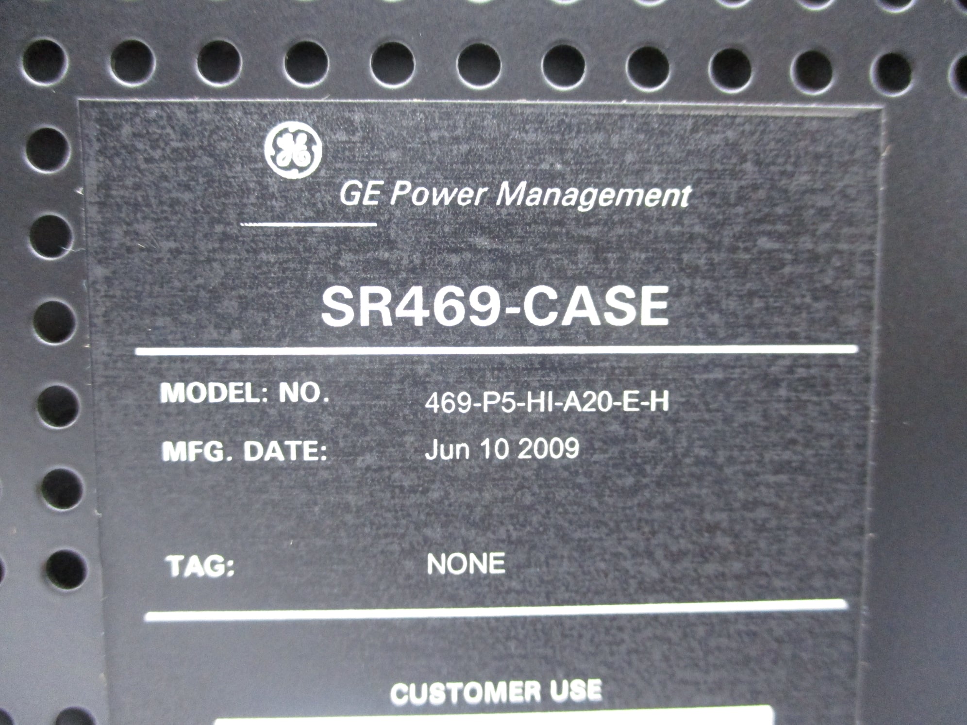 GENERAL ELECTRIC 469-P5-HI-A20-E-H NSNP