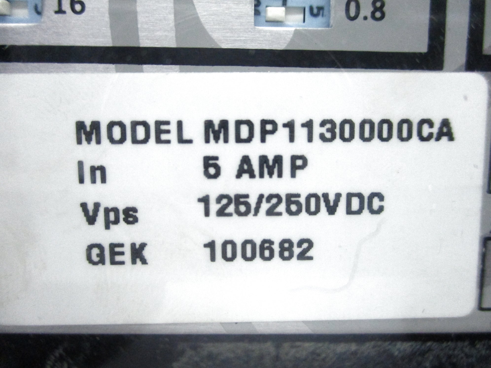 GENERAL ELECTRIC MDP1130000CA 5A 250VDC NSNP
