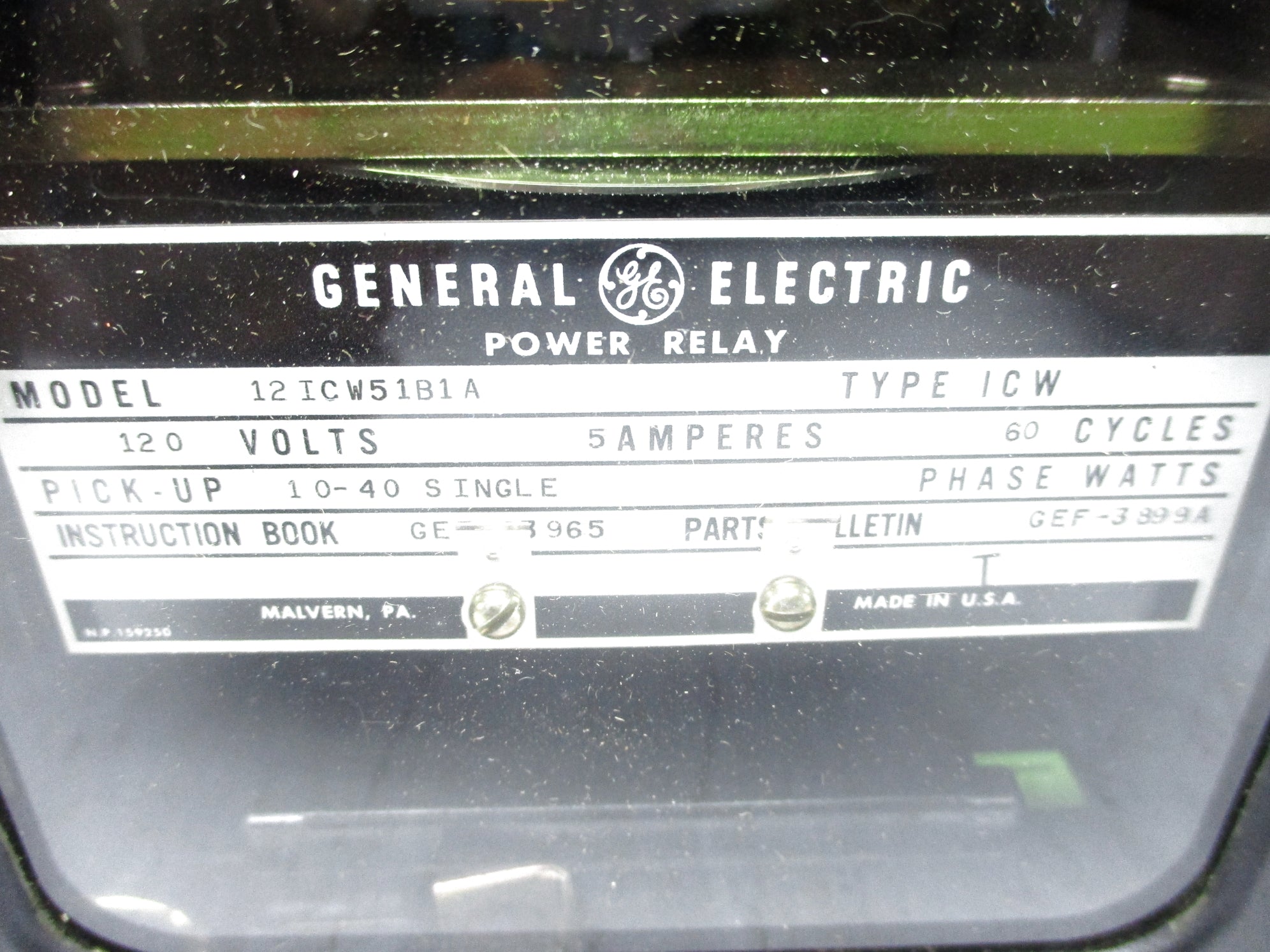 GENERAL ELECTRIC 12ICW51B1A 5A 120V NSNP