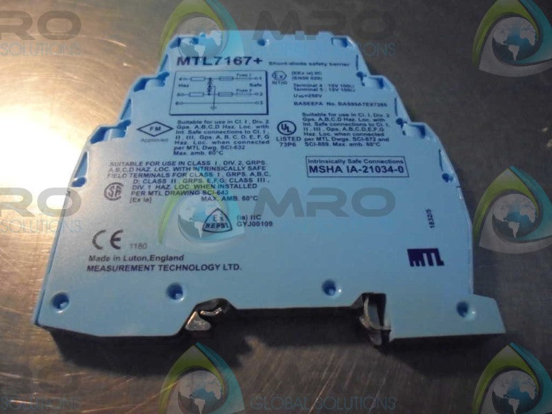 MEASURMENT TECHNOLOGY MTL7167+ (SHUNT-DIODE SAFETY BARRIER) *NEW IN BOX*
