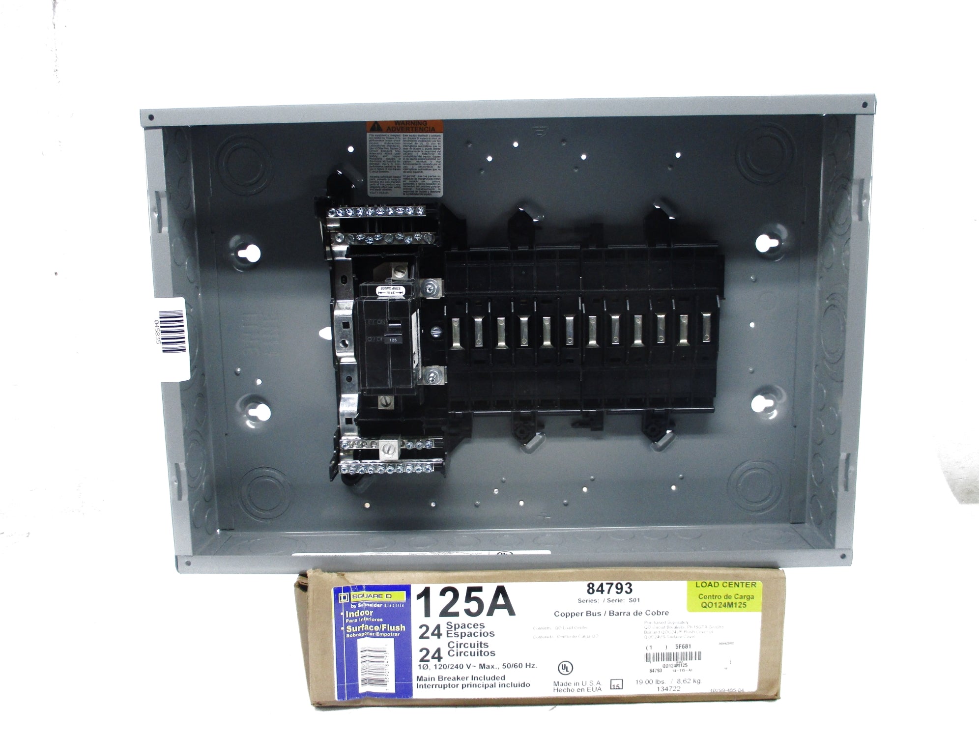 SQUARE D QO124M125 NSMP