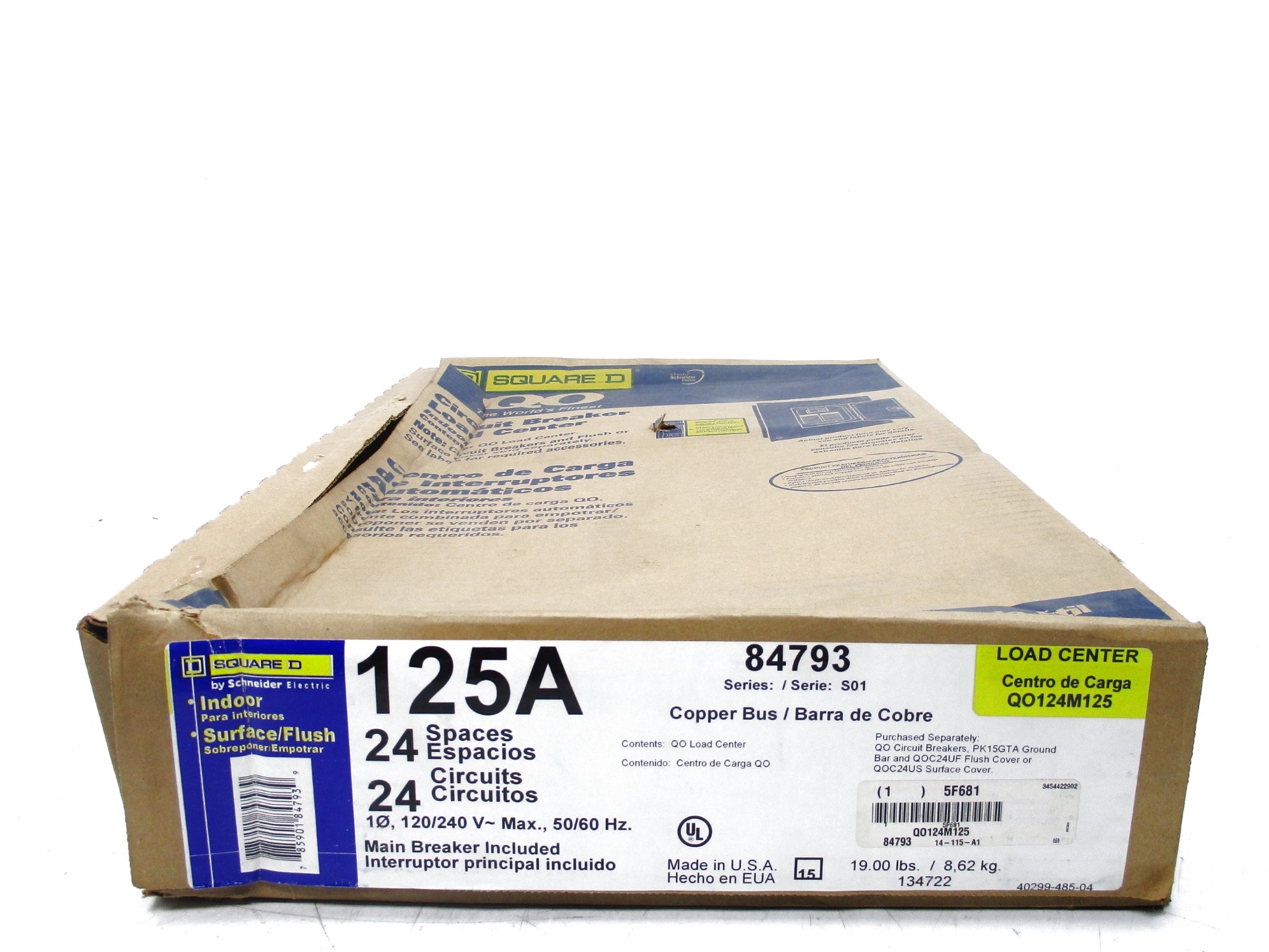 SQUARE D QO124M125 NSMP