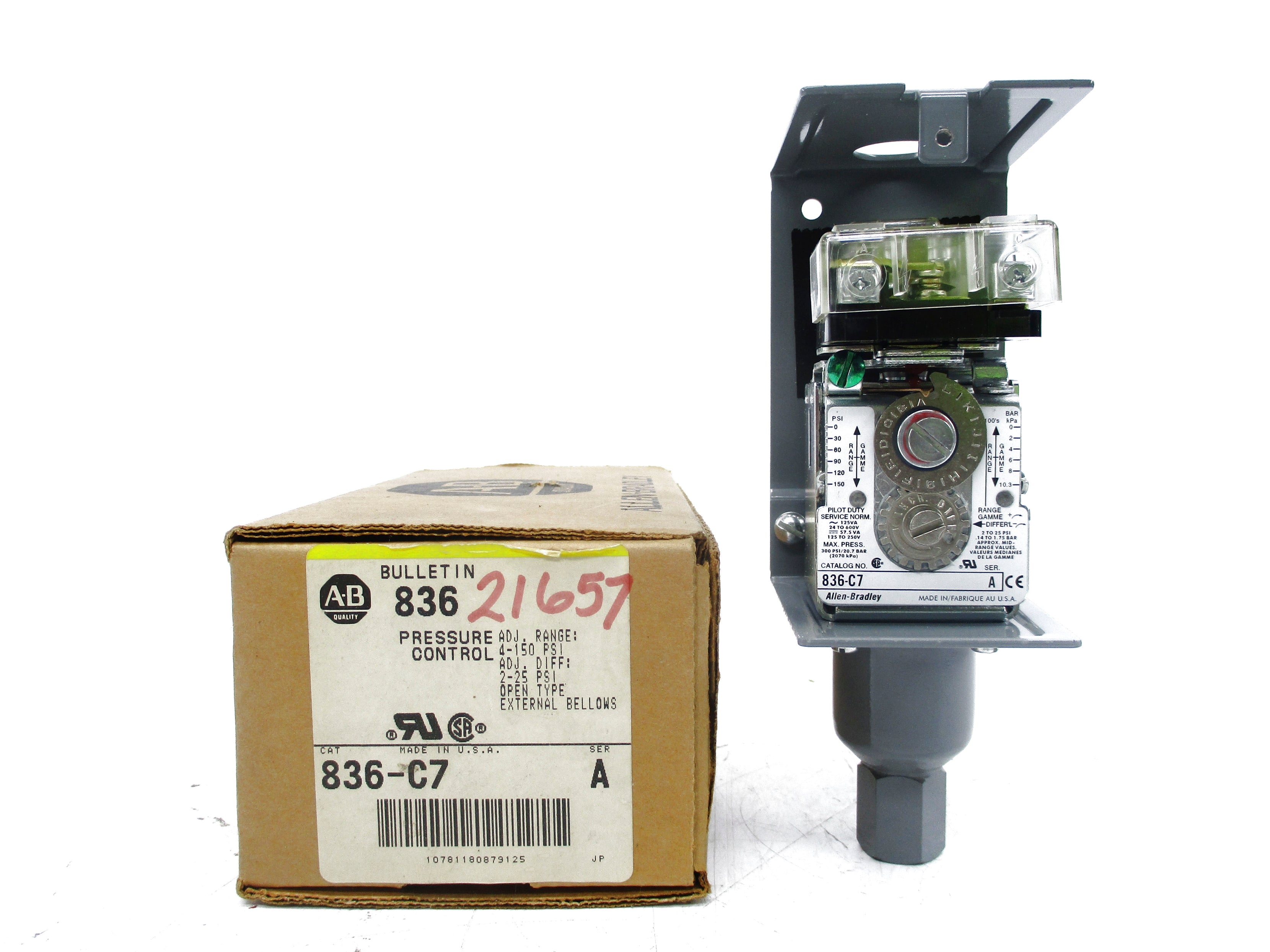 ALLEN BRADLEY 836-C7 SER. A (AS PICTURED) (BR/YL) NSMP