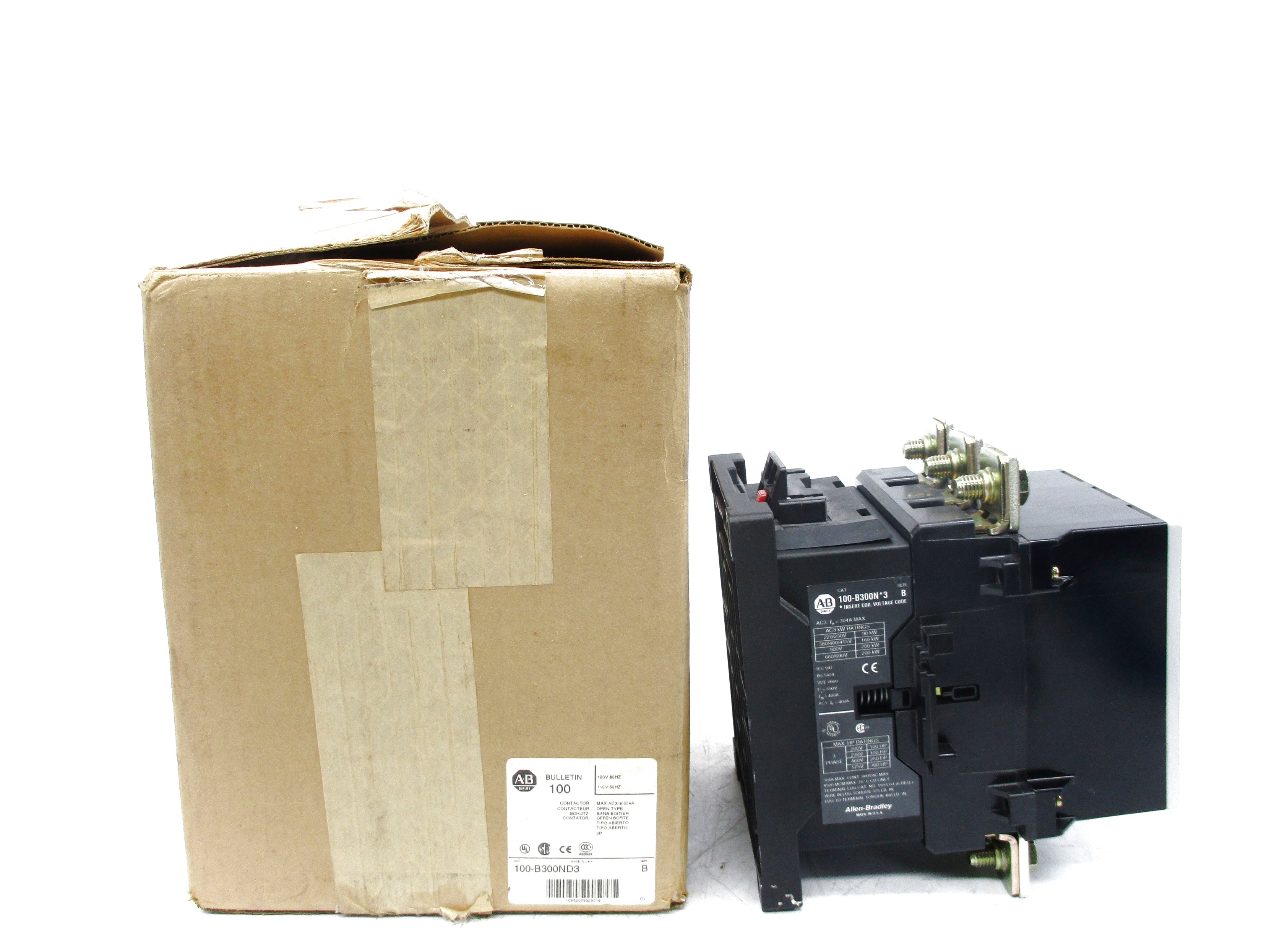 ALLEN BRADLEY 100-B300ND3 SER. B 120V (BR/WH) REMAN