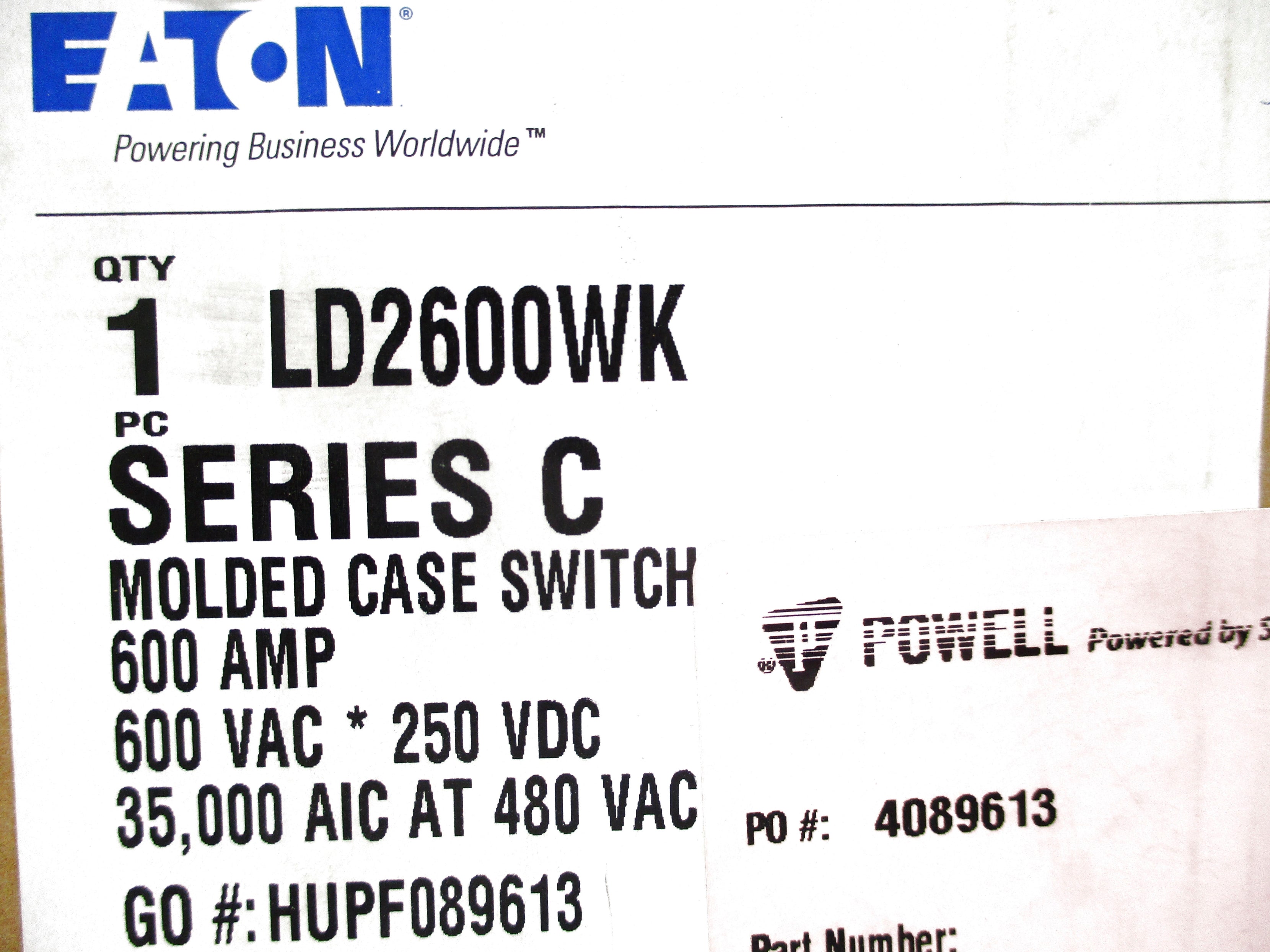 EATON LD2600WK SER. C NSFS