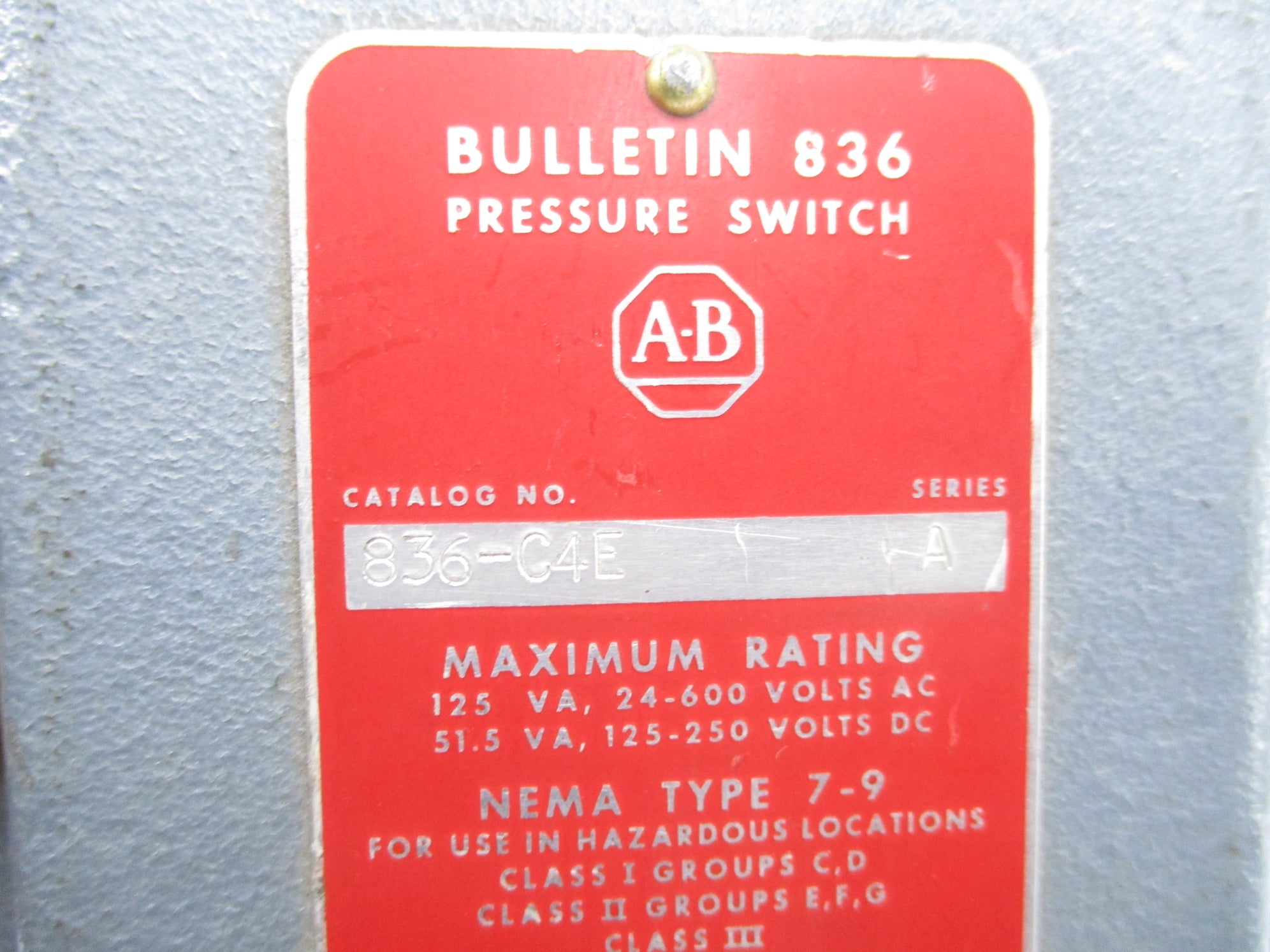INDUSTRIAL SPARE PART 836-C4E SER. A NSNP