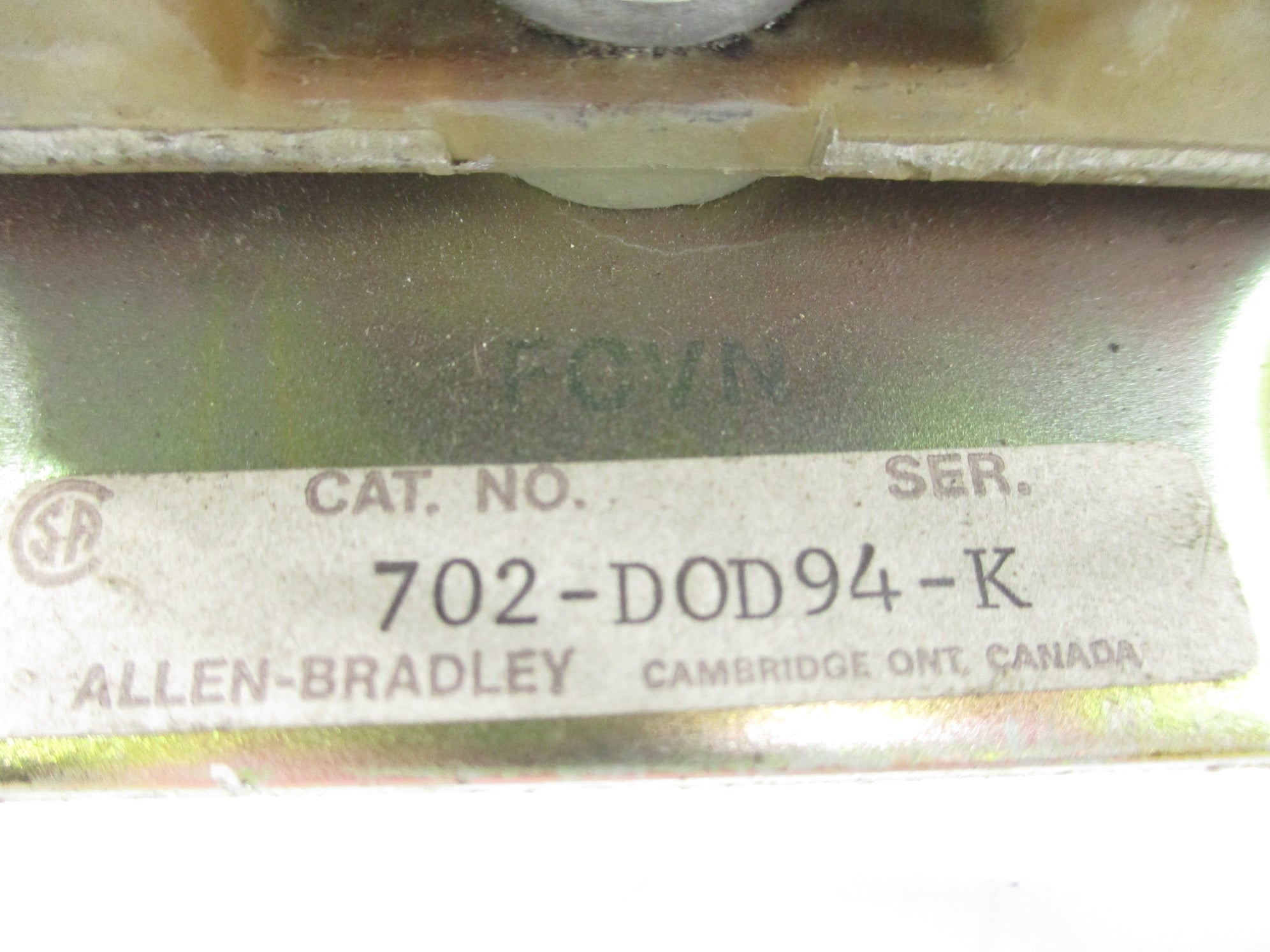 INDUSTRIAL SPARE PART 702-DOD94 SER. K 120V NSNP