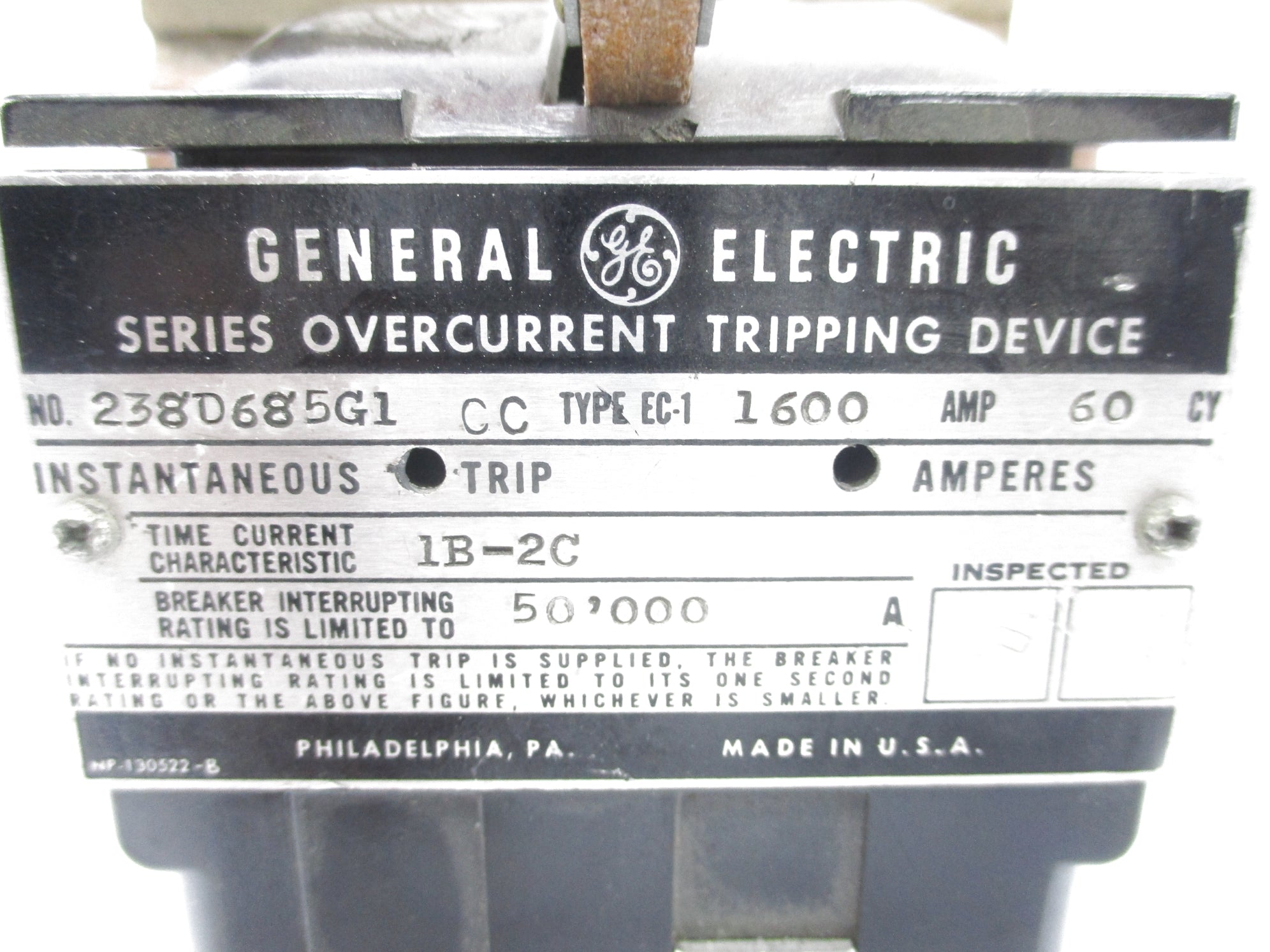 GENERAL ELECTRIC 238D685G1CC-1600A UNMP